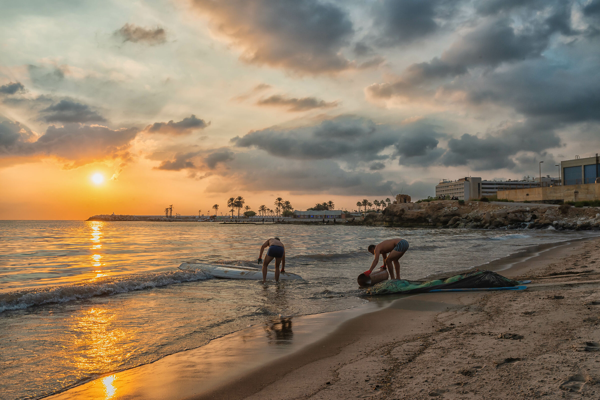 Sunset at White Sands Beach