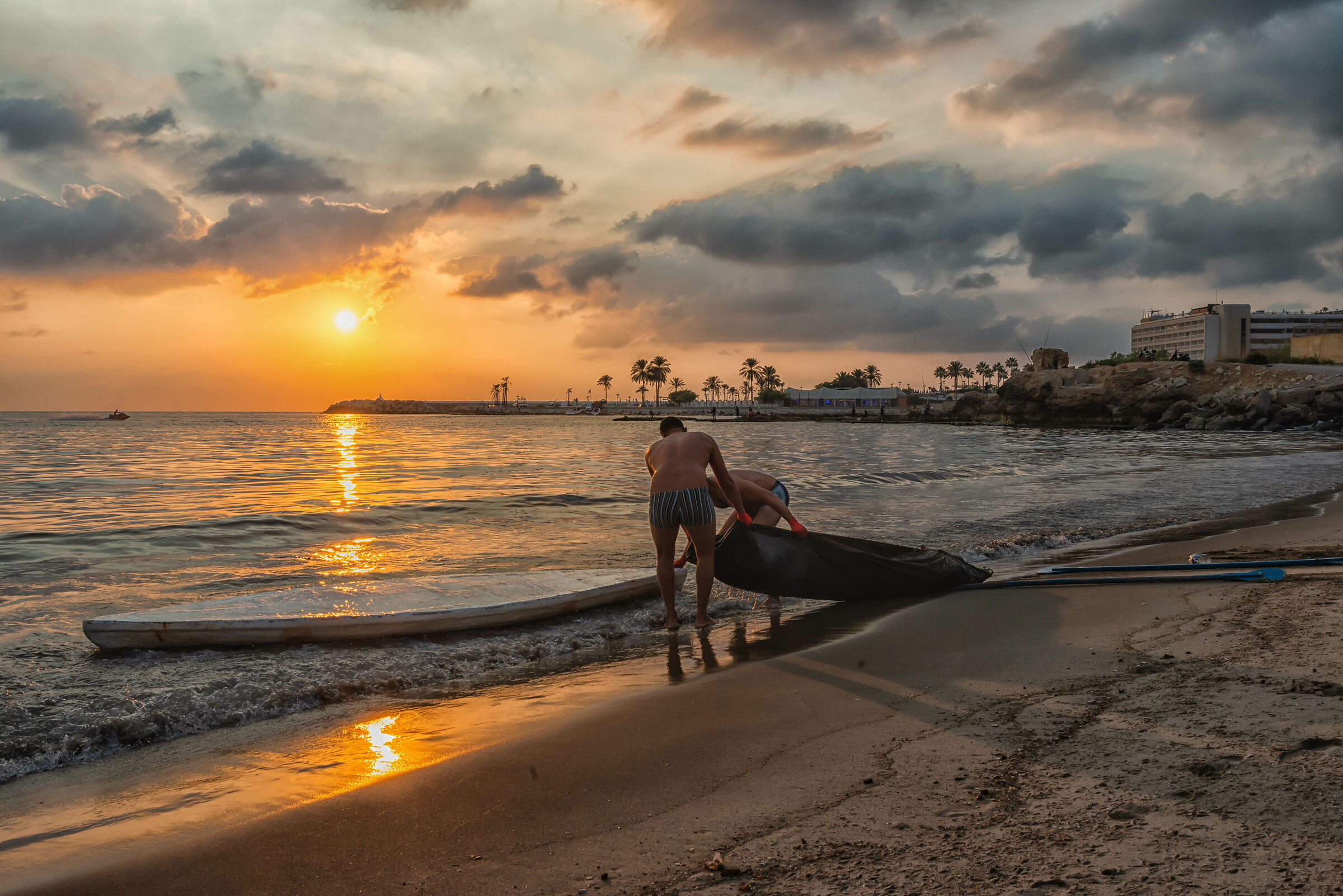 Sunset at White Sands Beach