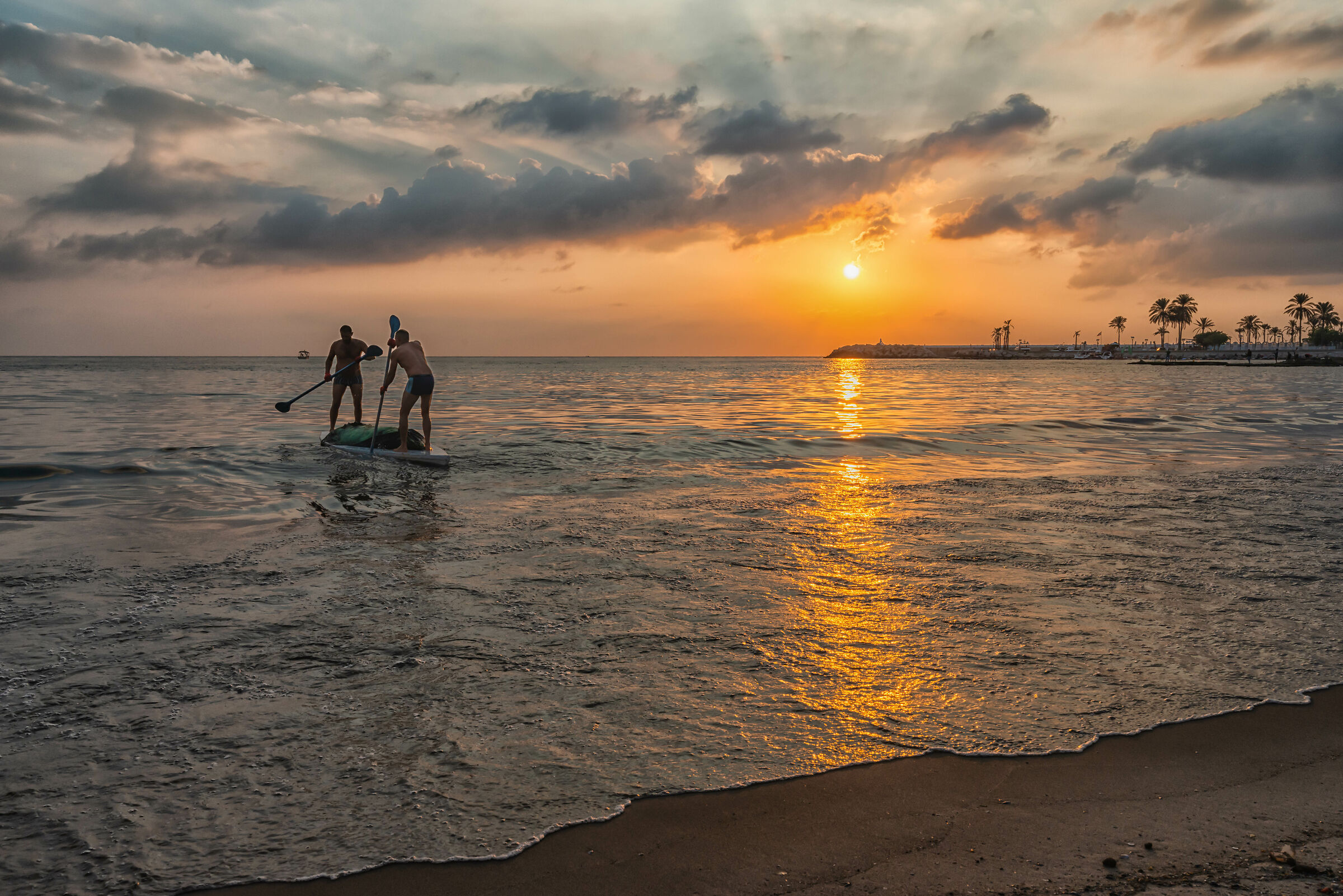 Sunset at White Sands Beach