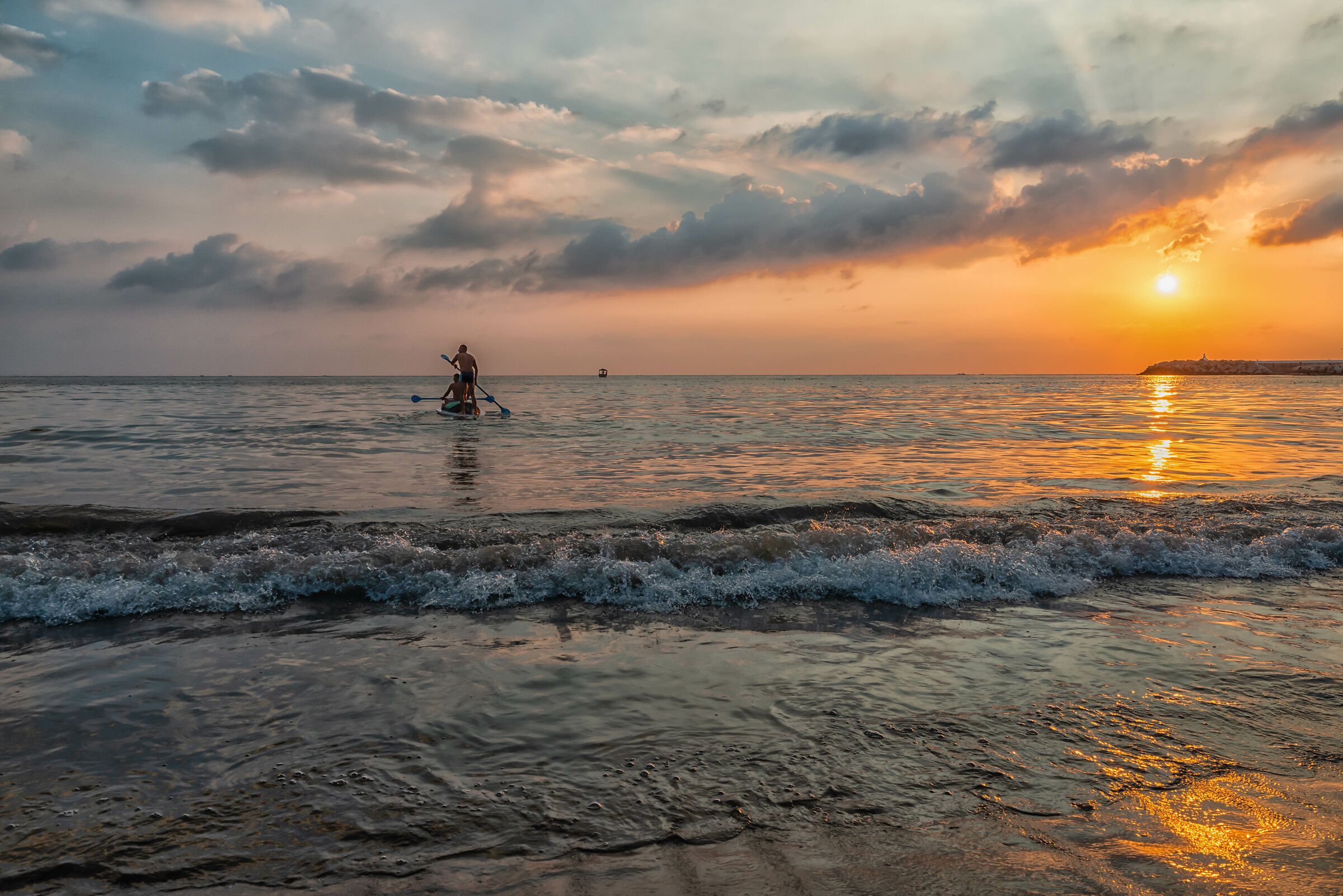 Sunset at White Sands Beach