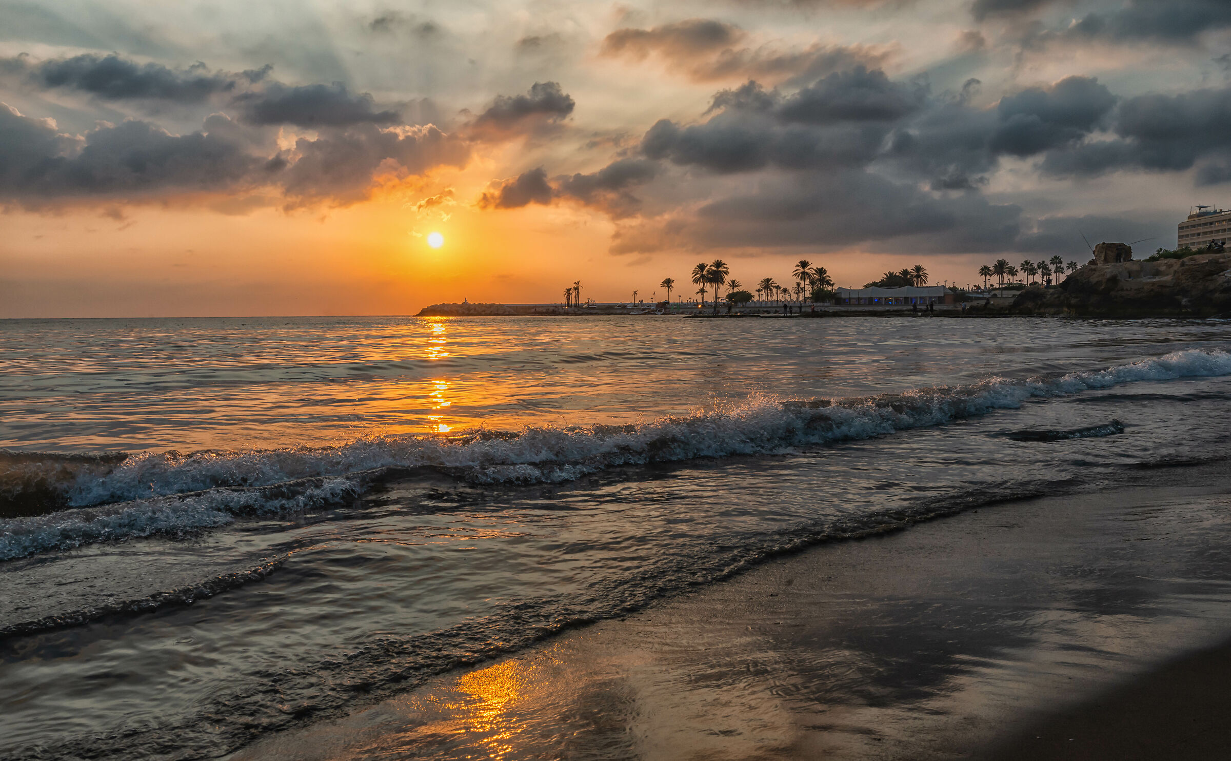 Sunset at White Sands Beach