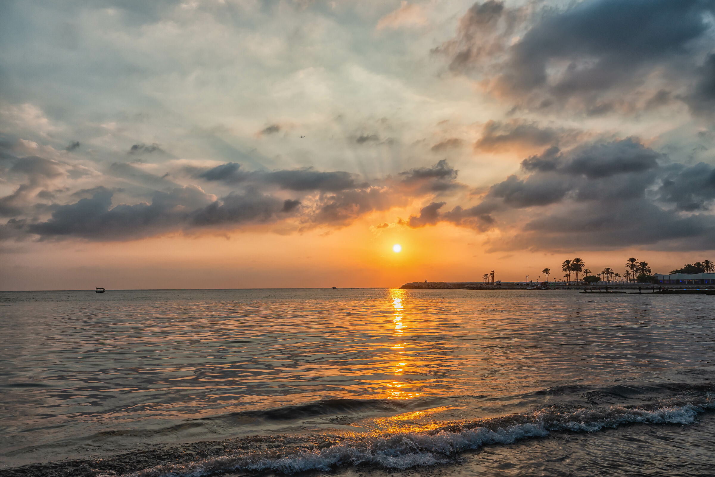 Sunset at White Sands Beach