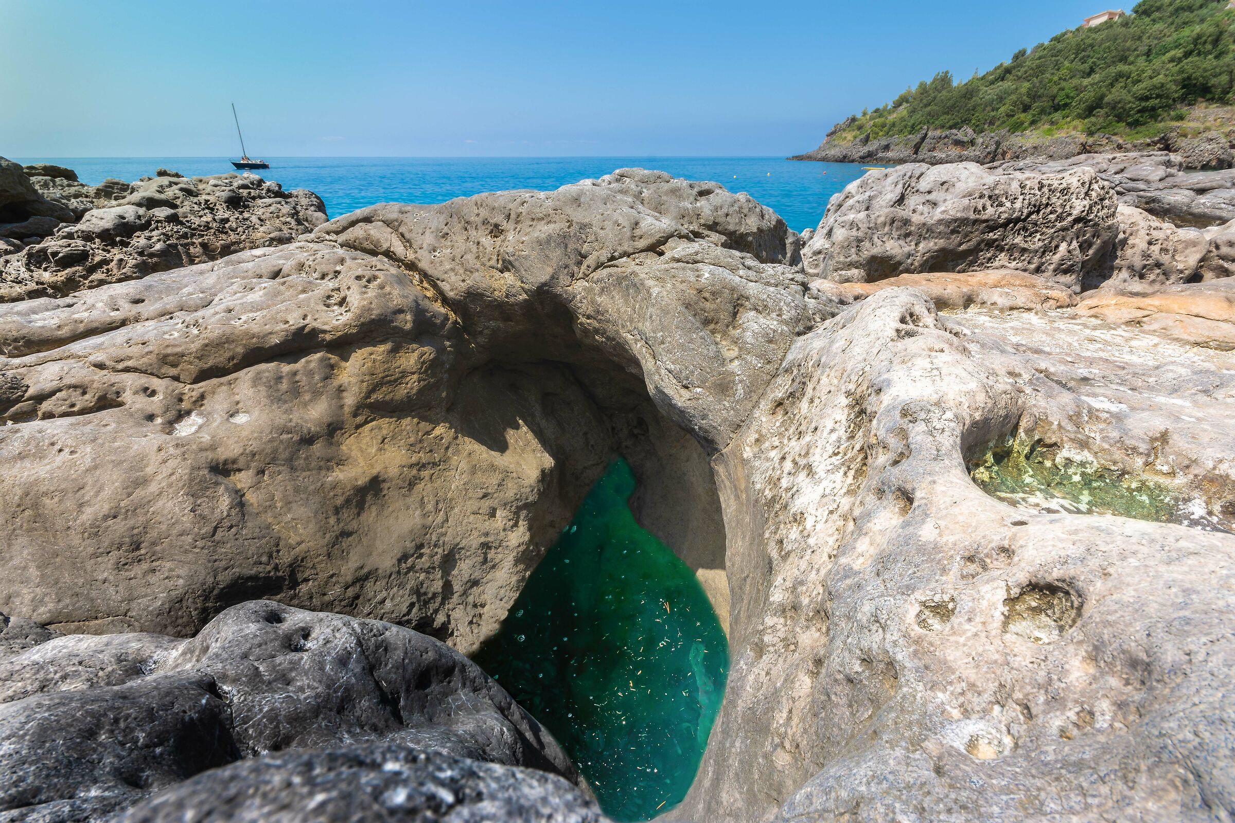 Porthole on the sea