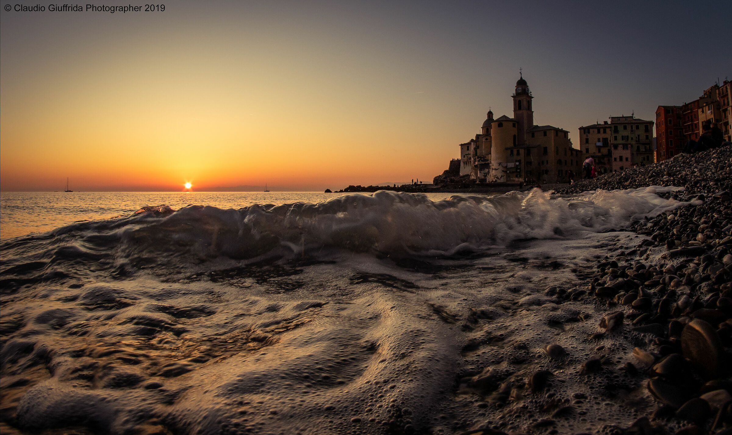 Camogli at sunset