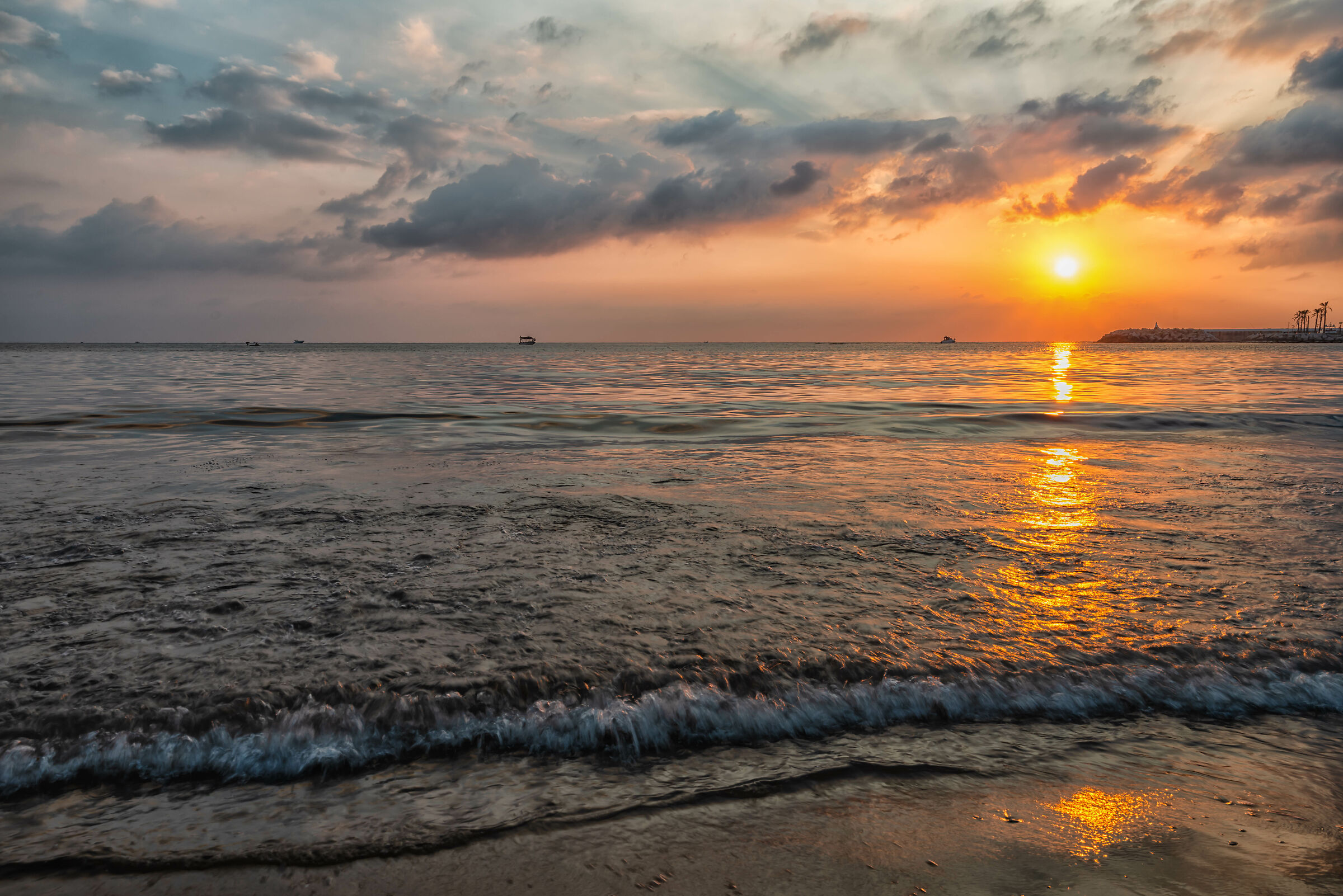 Sunset at White Sands Beach