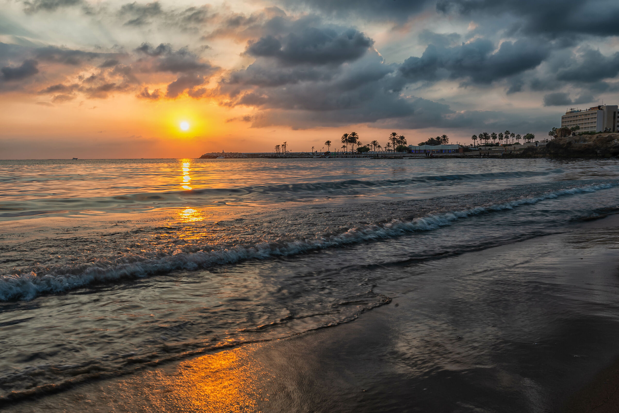Sunset at White Sands Beach
