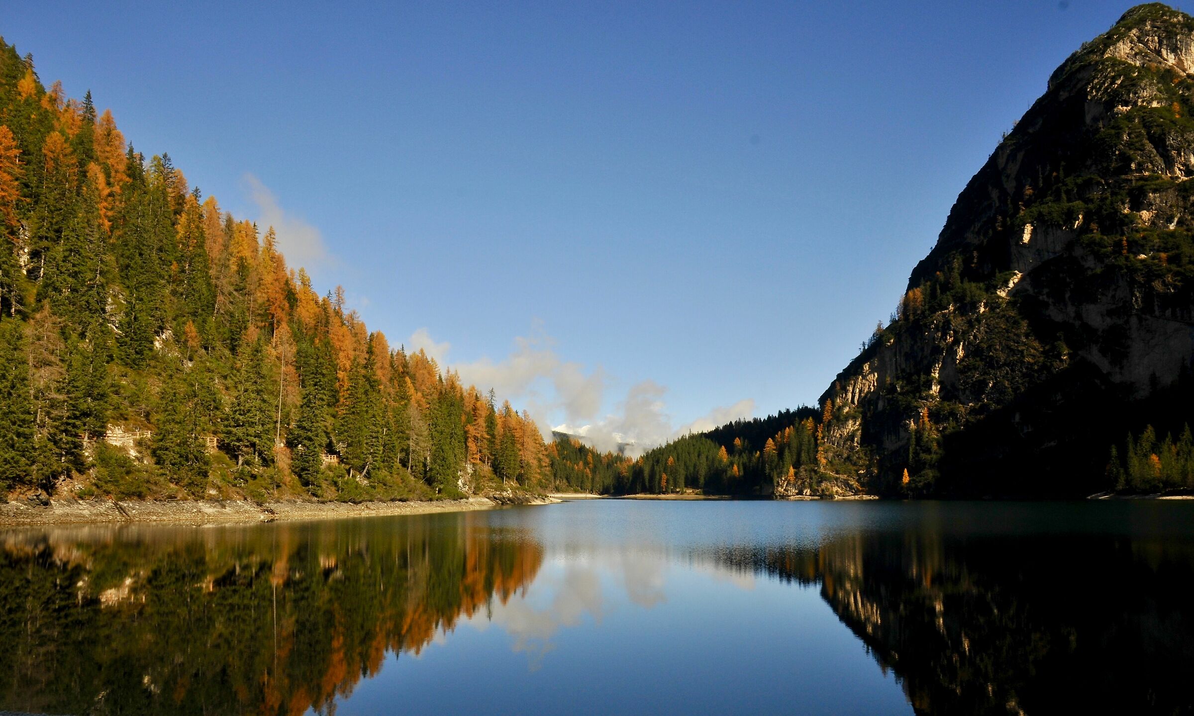Lake Braies in fall dress