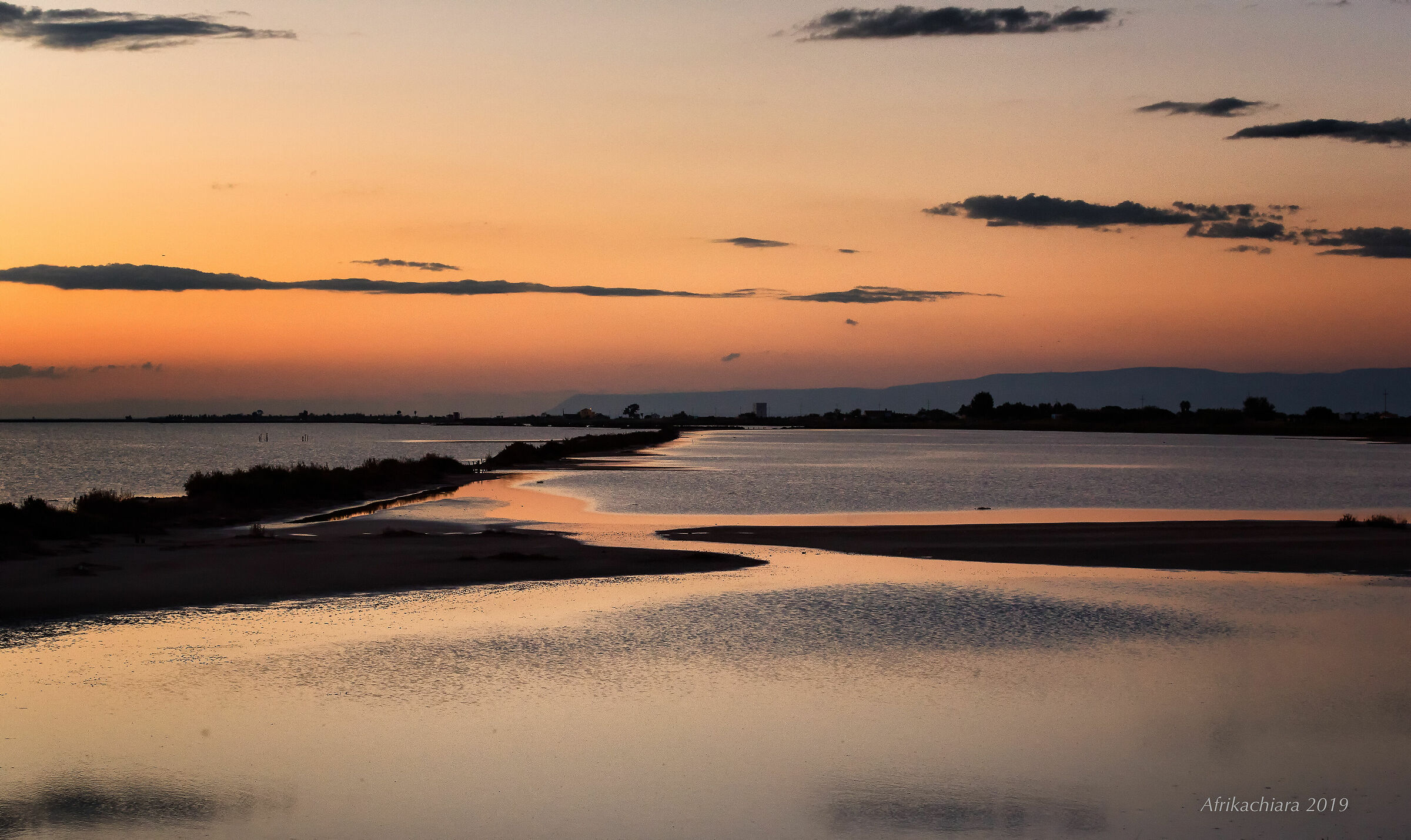 Tramonto sulla salina