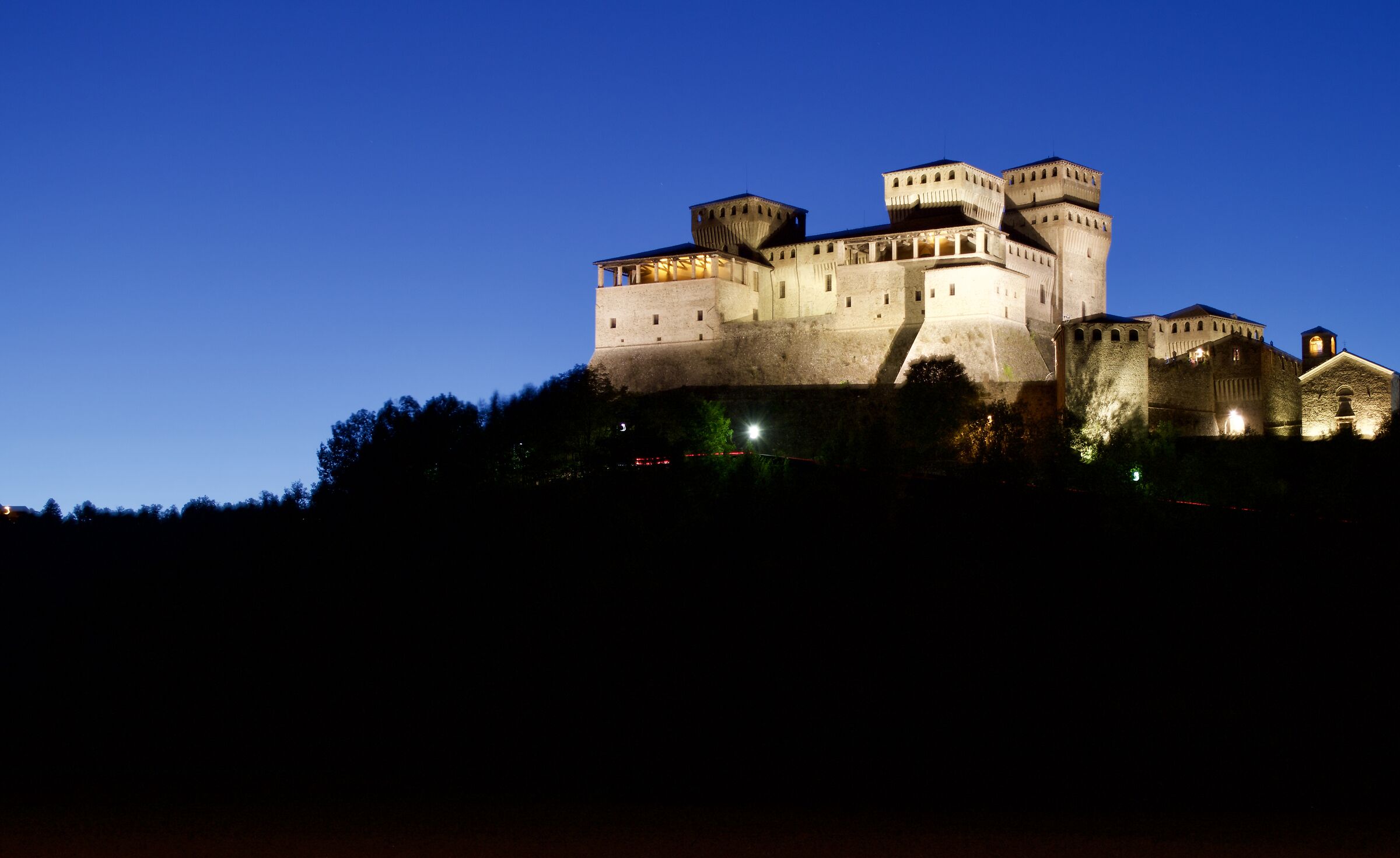 at night