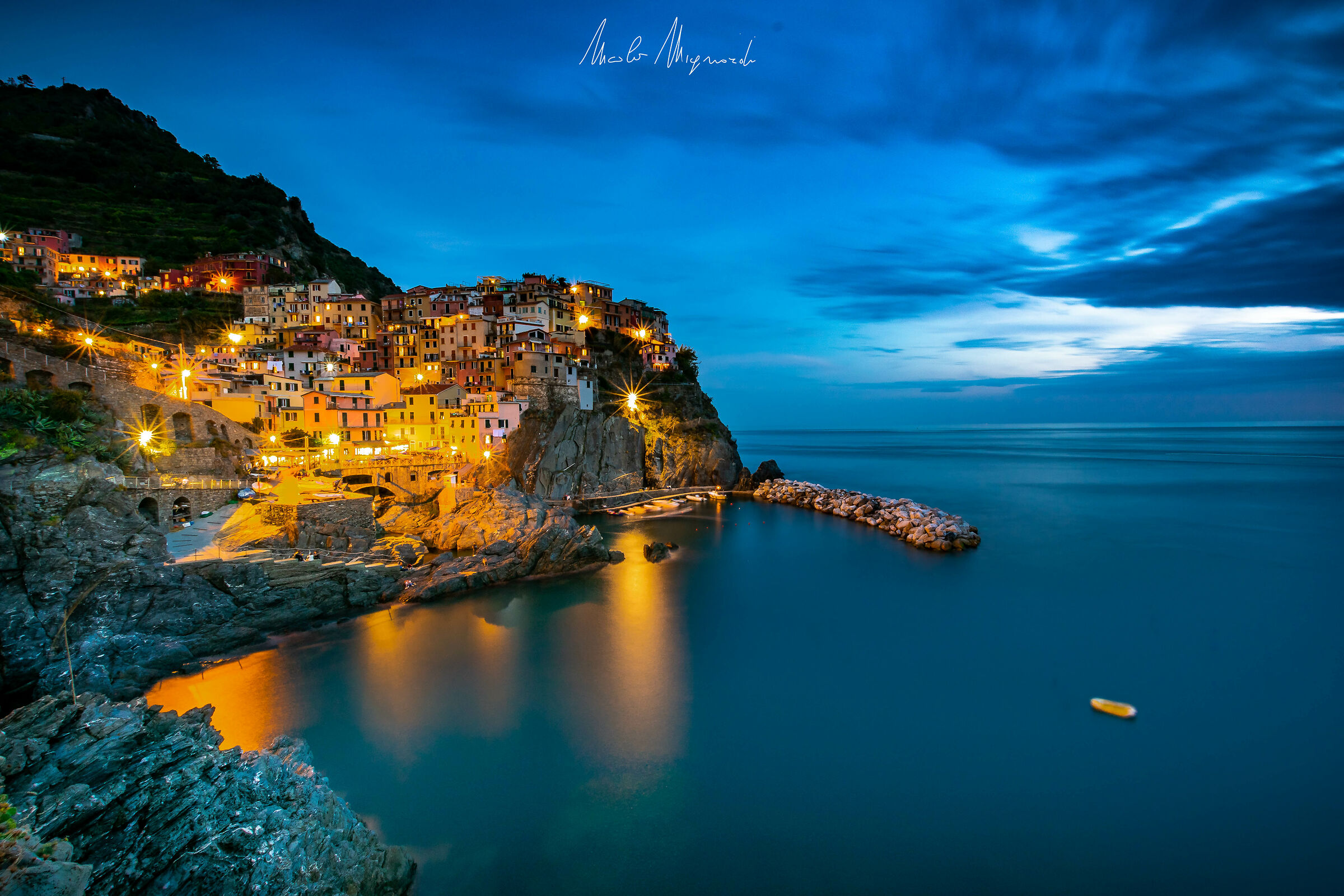Manarola in blue