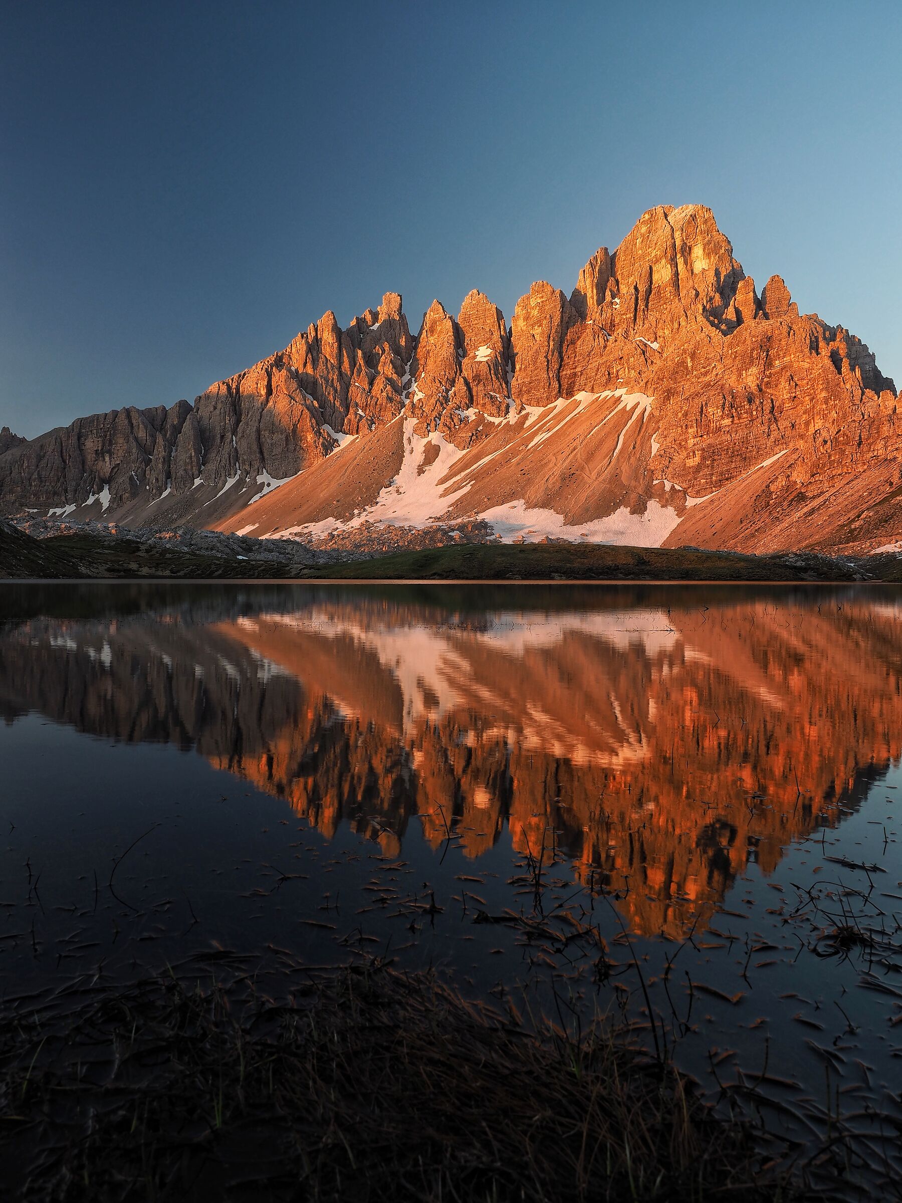 Floor Lakes at Dawn, Three Lavaredo Peaks