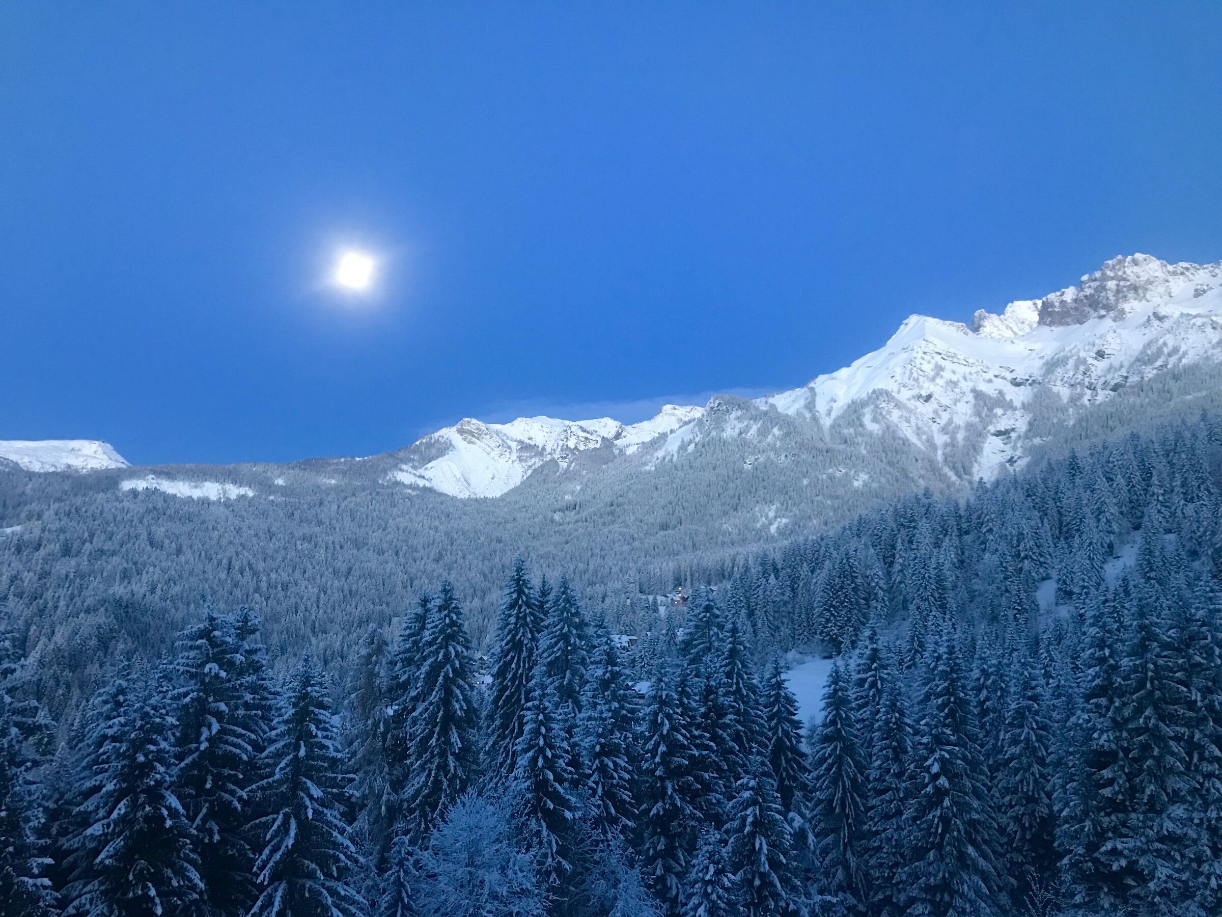 Dawn. From the balcony of the house...