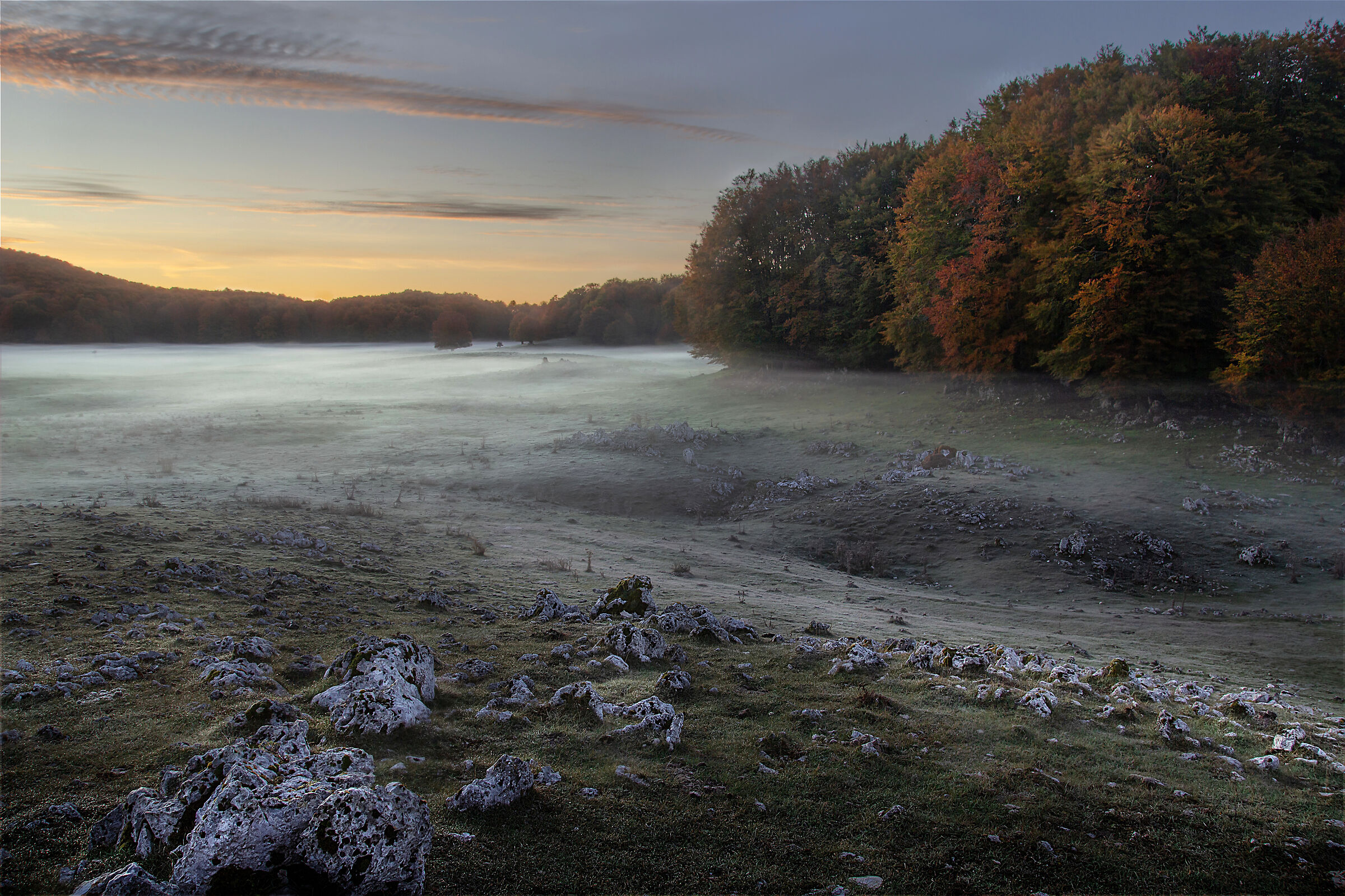 A mystic fog blanket