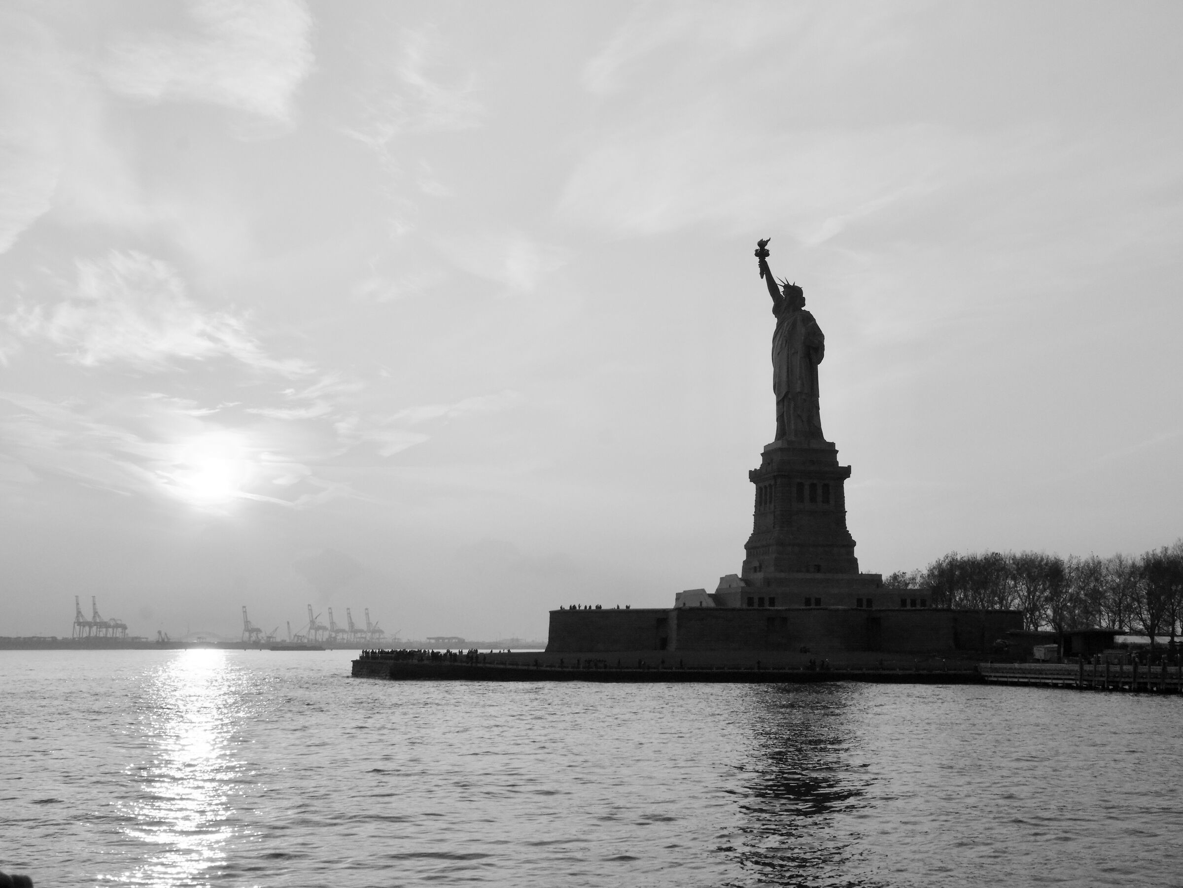 Statue of Liberty Black and White