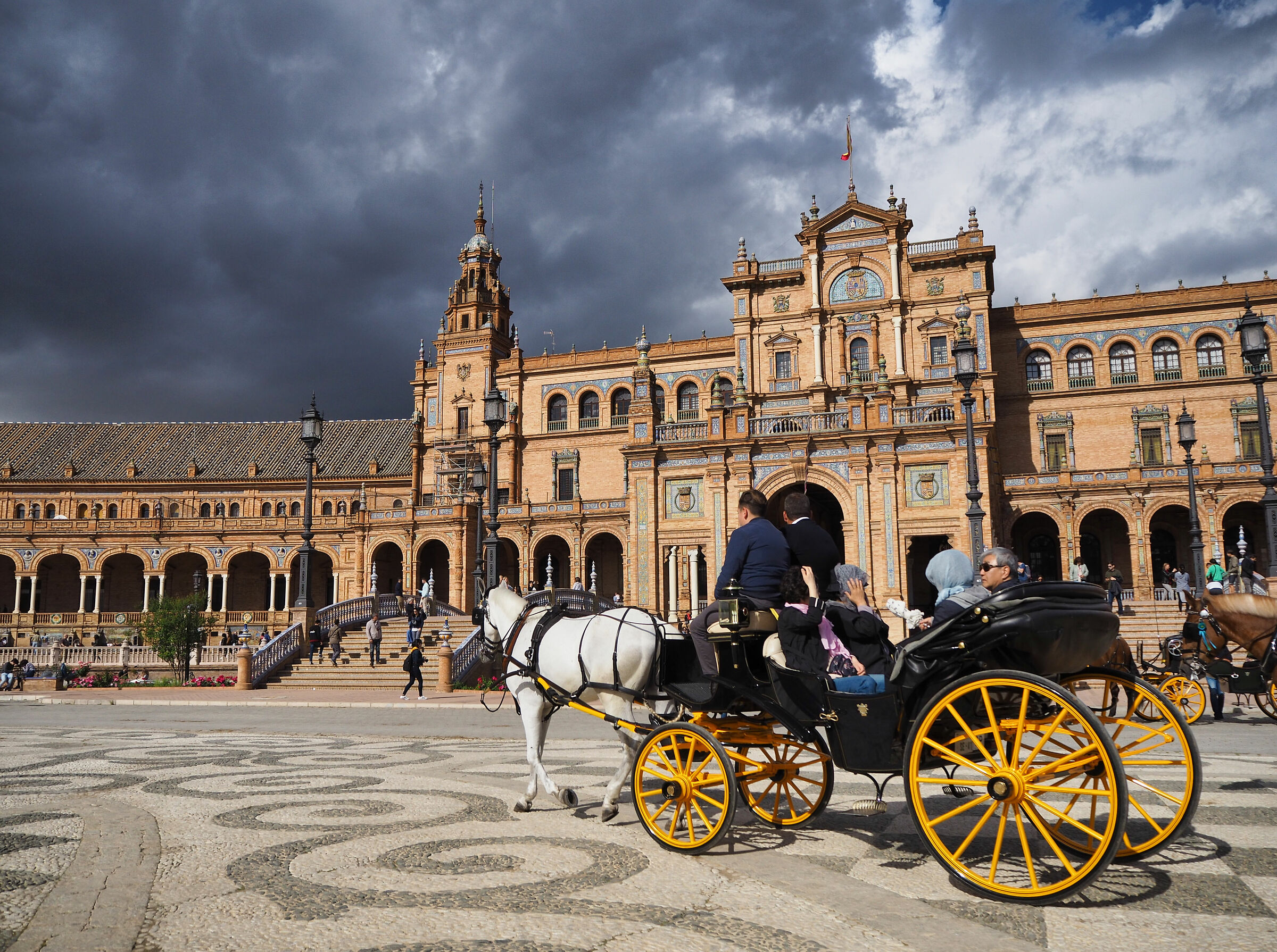 Tourists in Seville