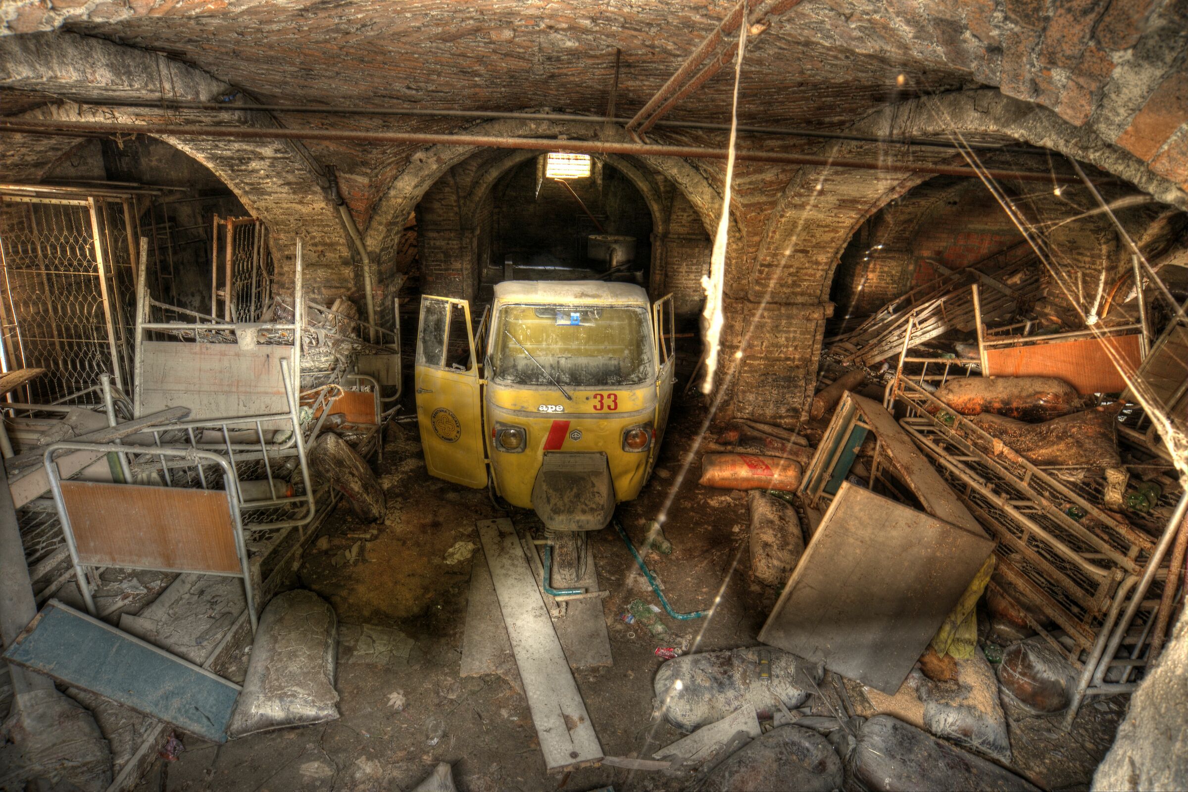 The abandoned bee in the abandoned asylum