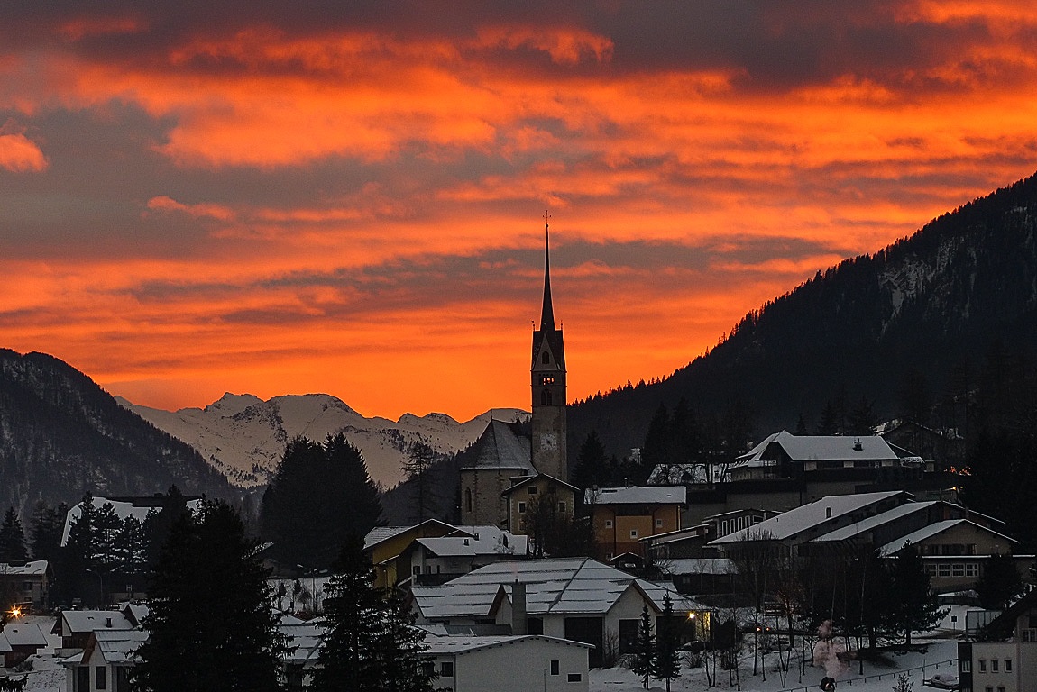 Tramonto in Val di Fassa