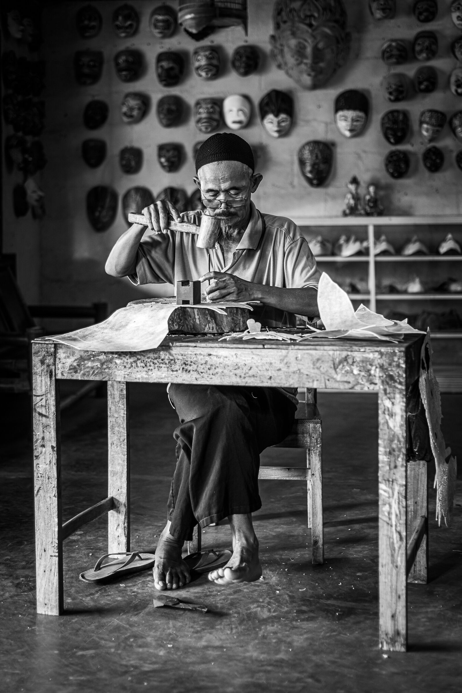 The man of the masks