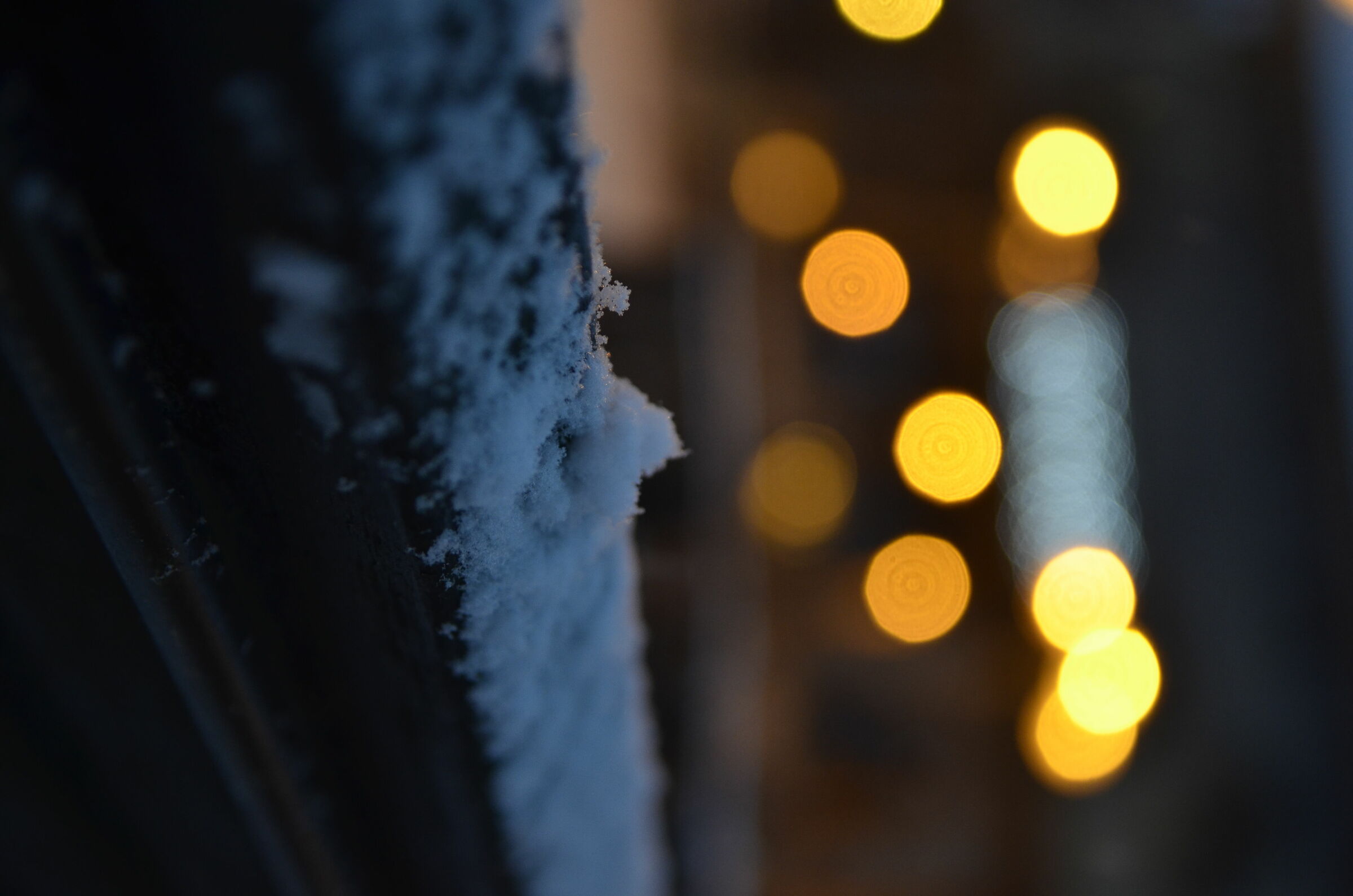 Snow and lights