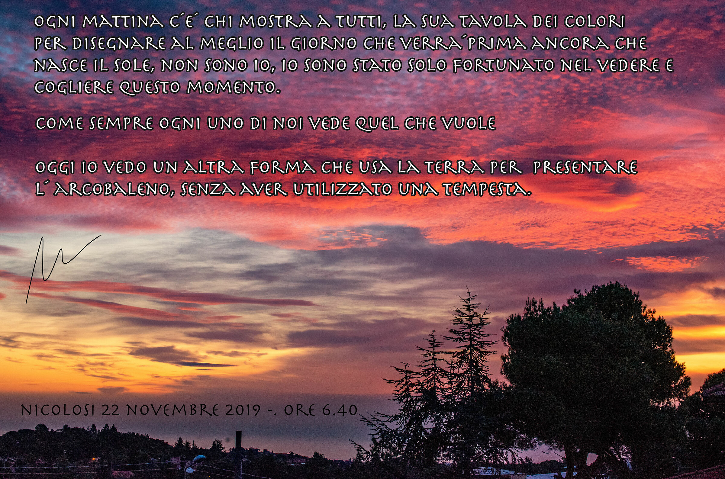 Waiting for a drawing, waiting for the sun.