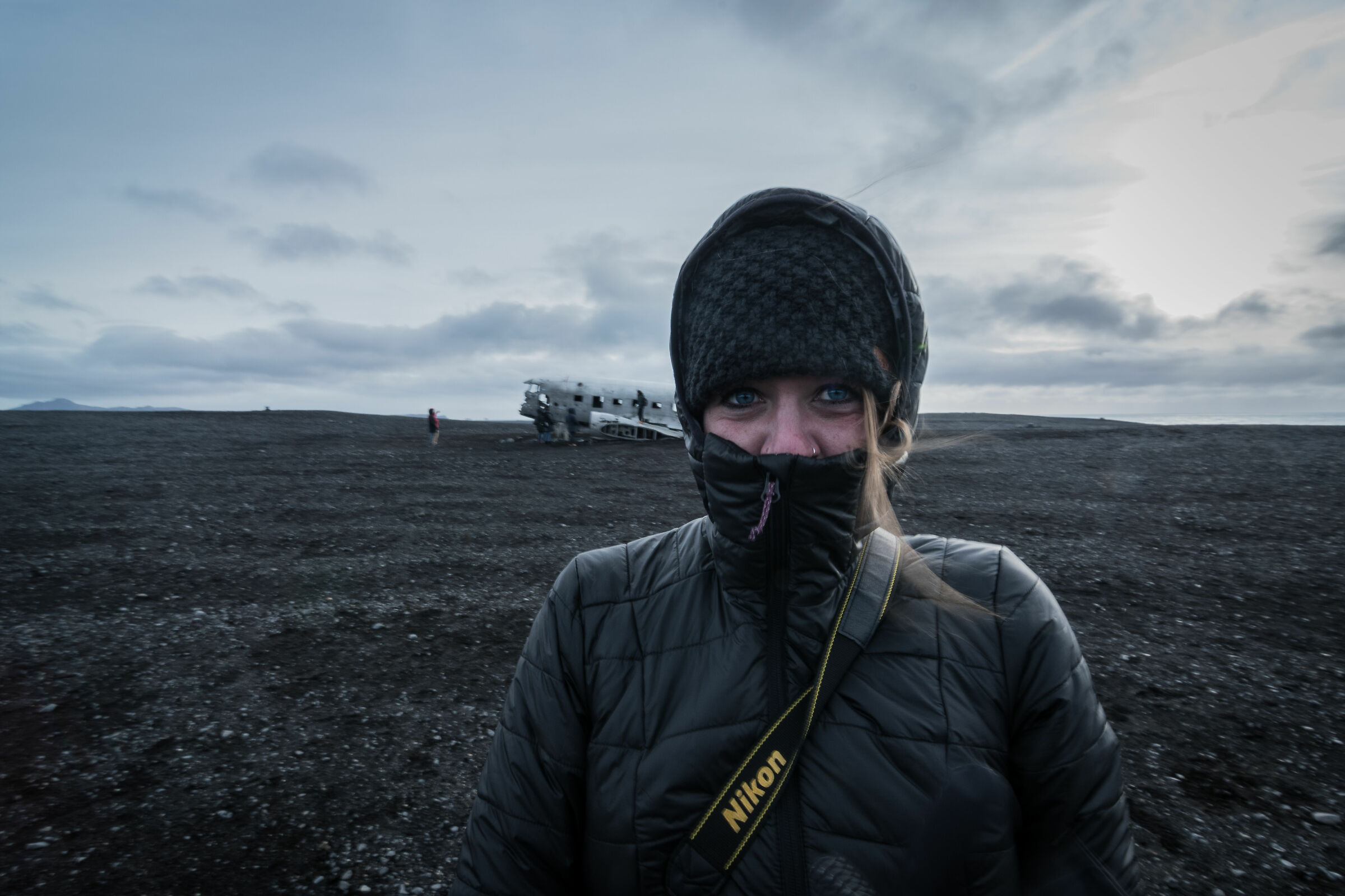 Cold and windy portrait