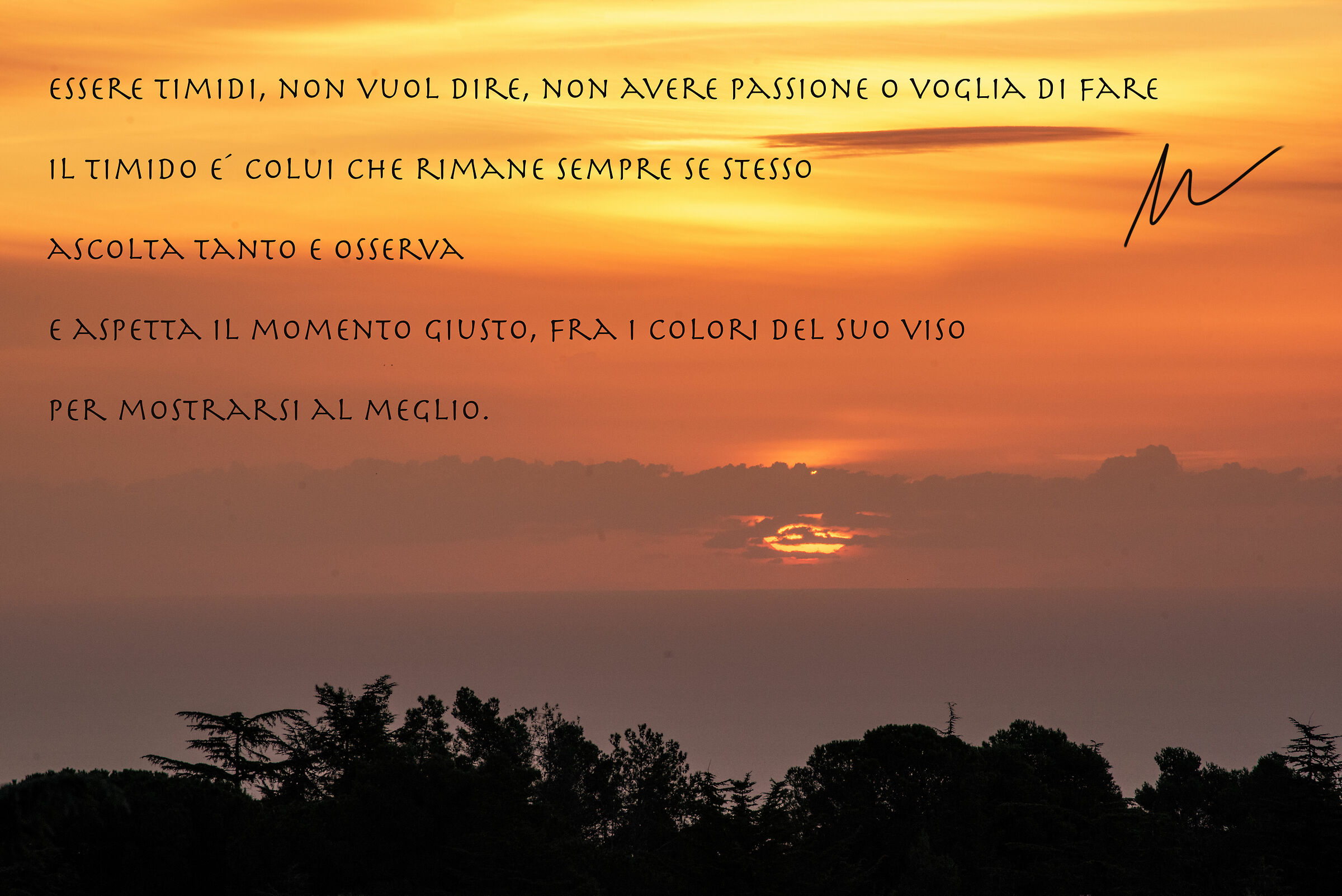 La timidezza del Sole.