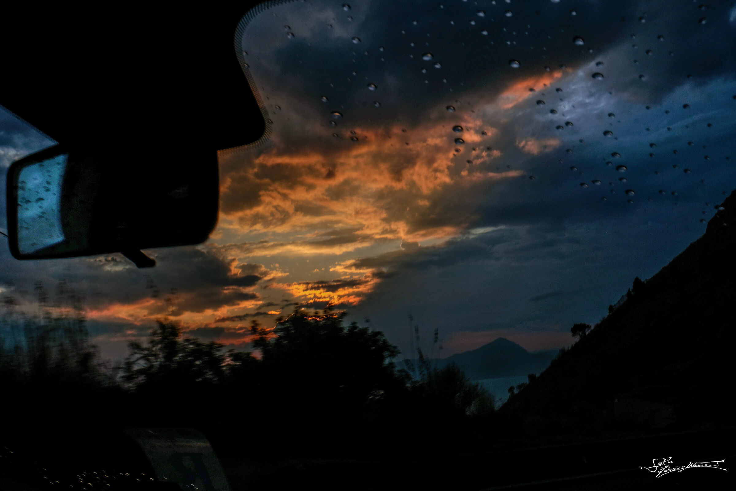 maltempo e sole dall auto