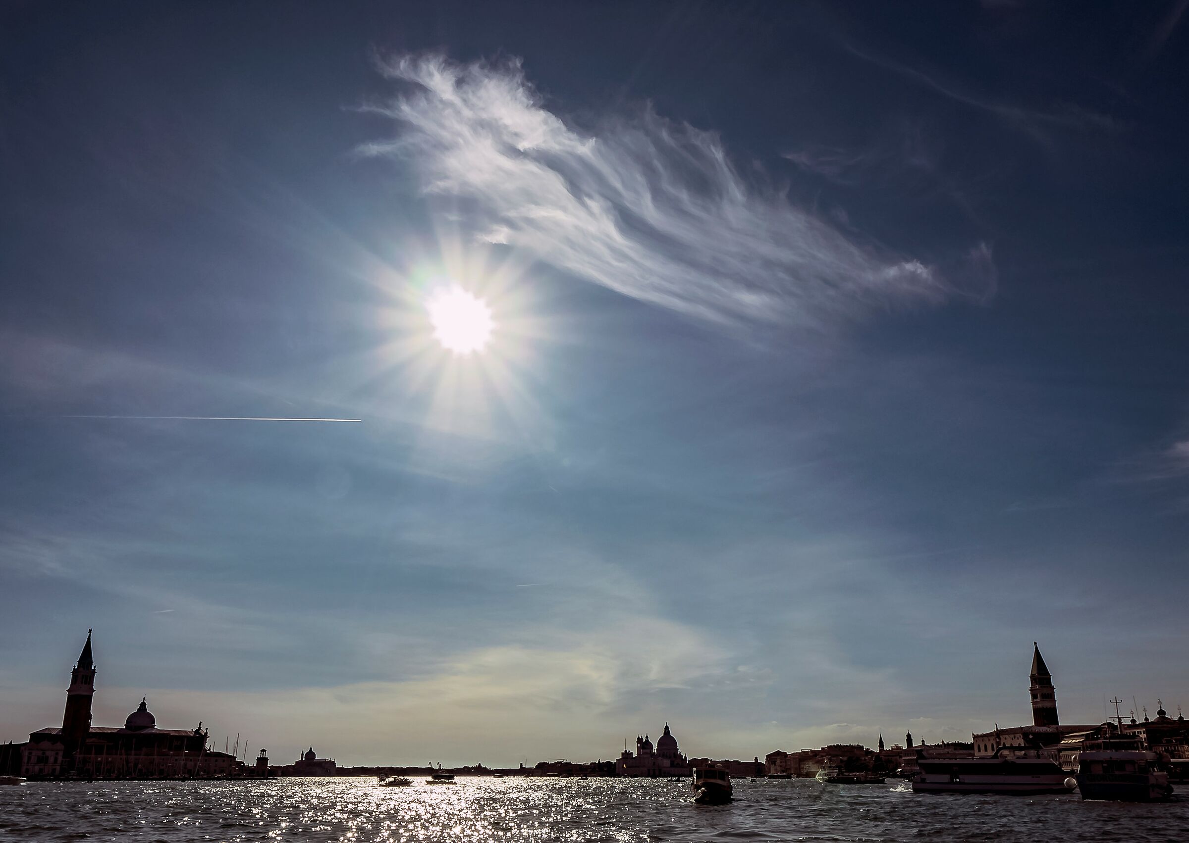 Sunset in the lagoon