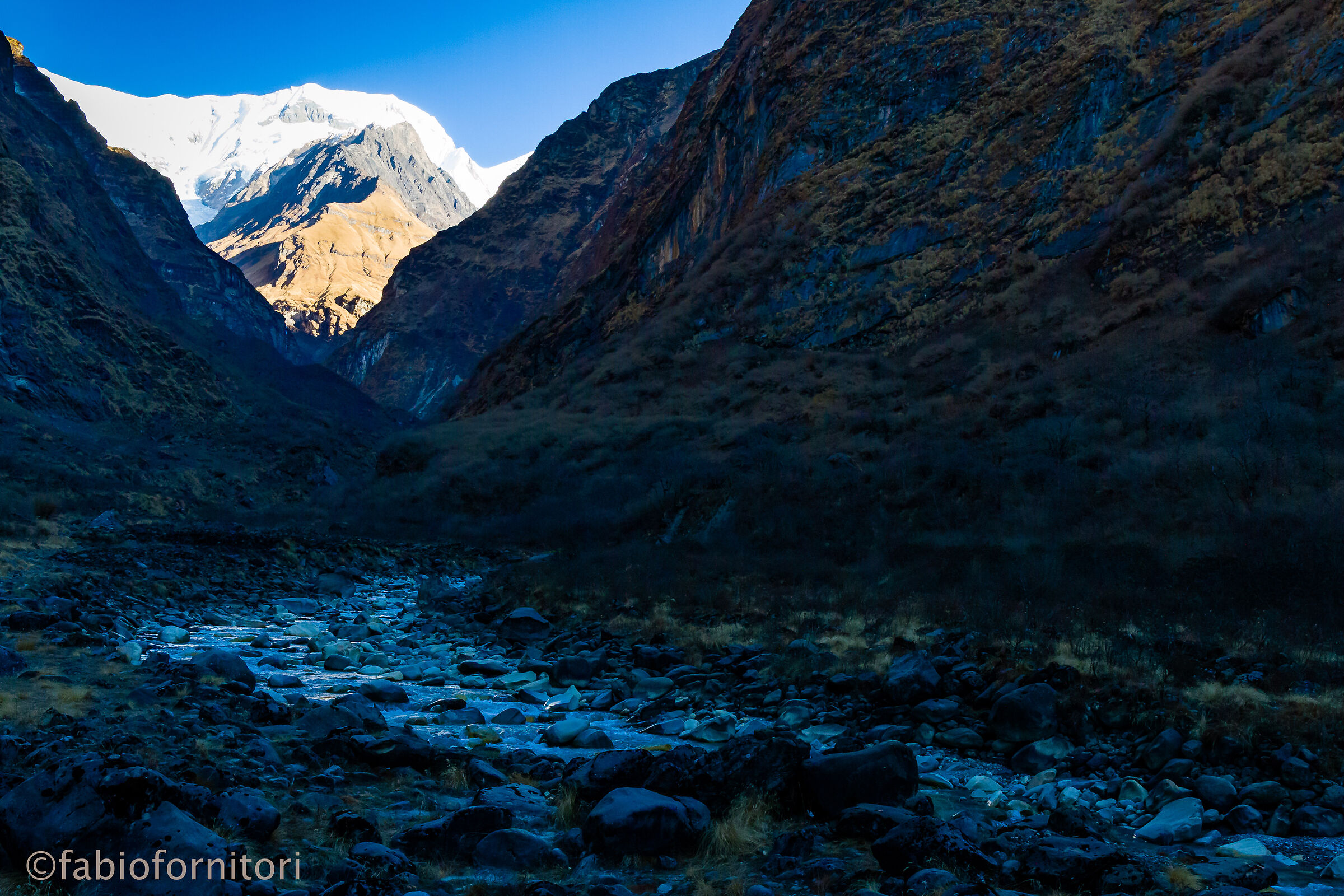 River in the shadow , Nepal 2010