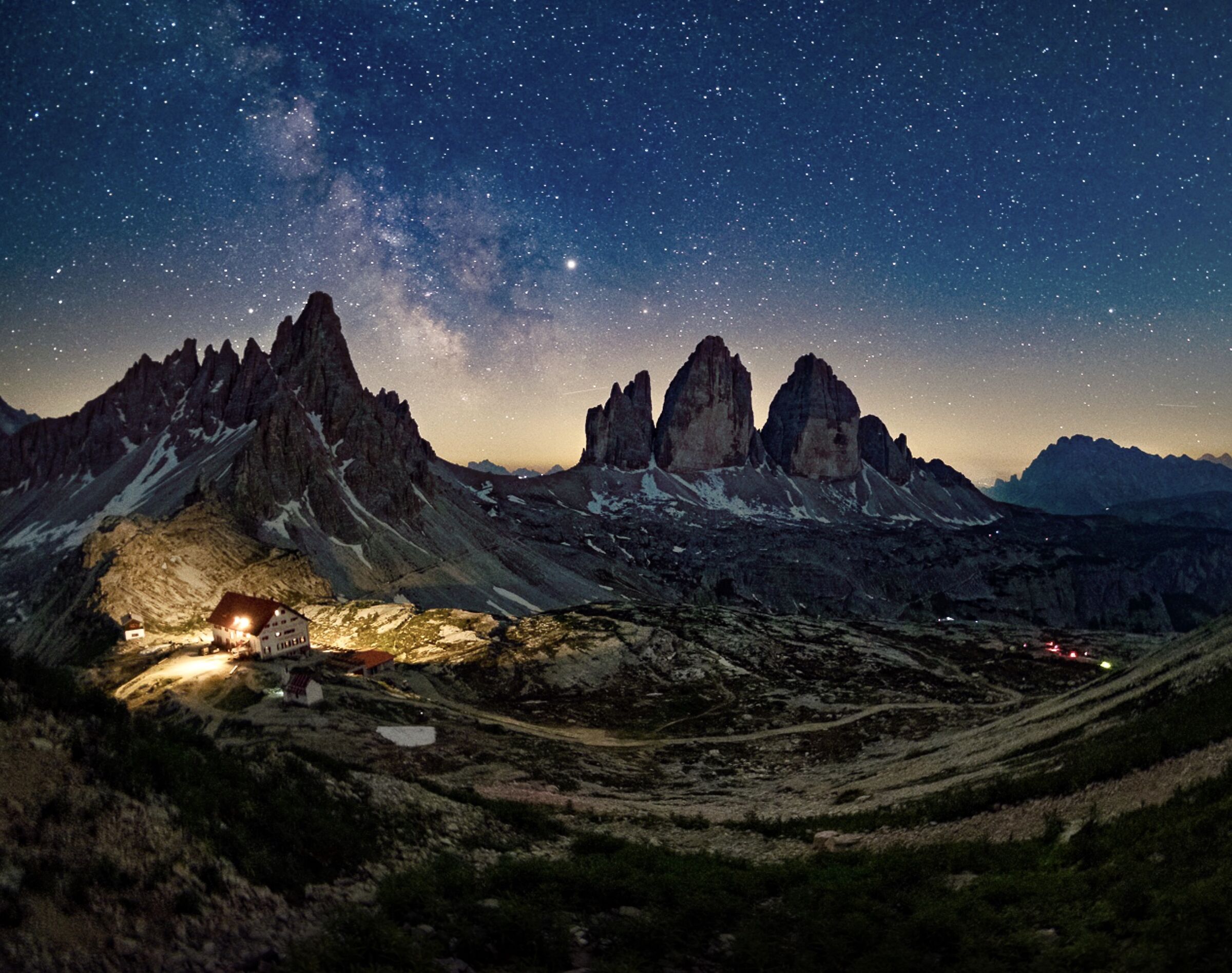 Via lattea alle tre cime di Lavaredo