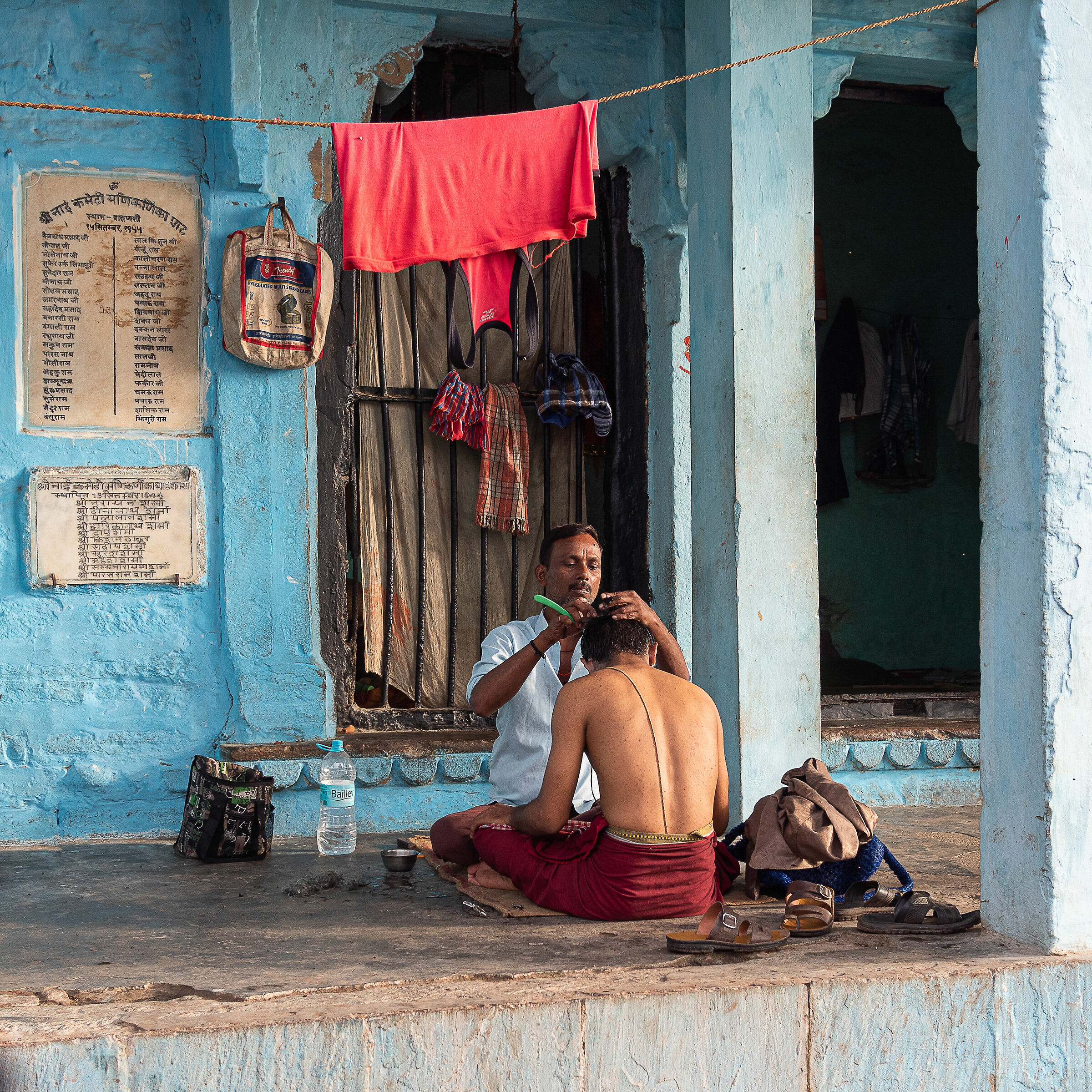 Barber shop in Varanasi