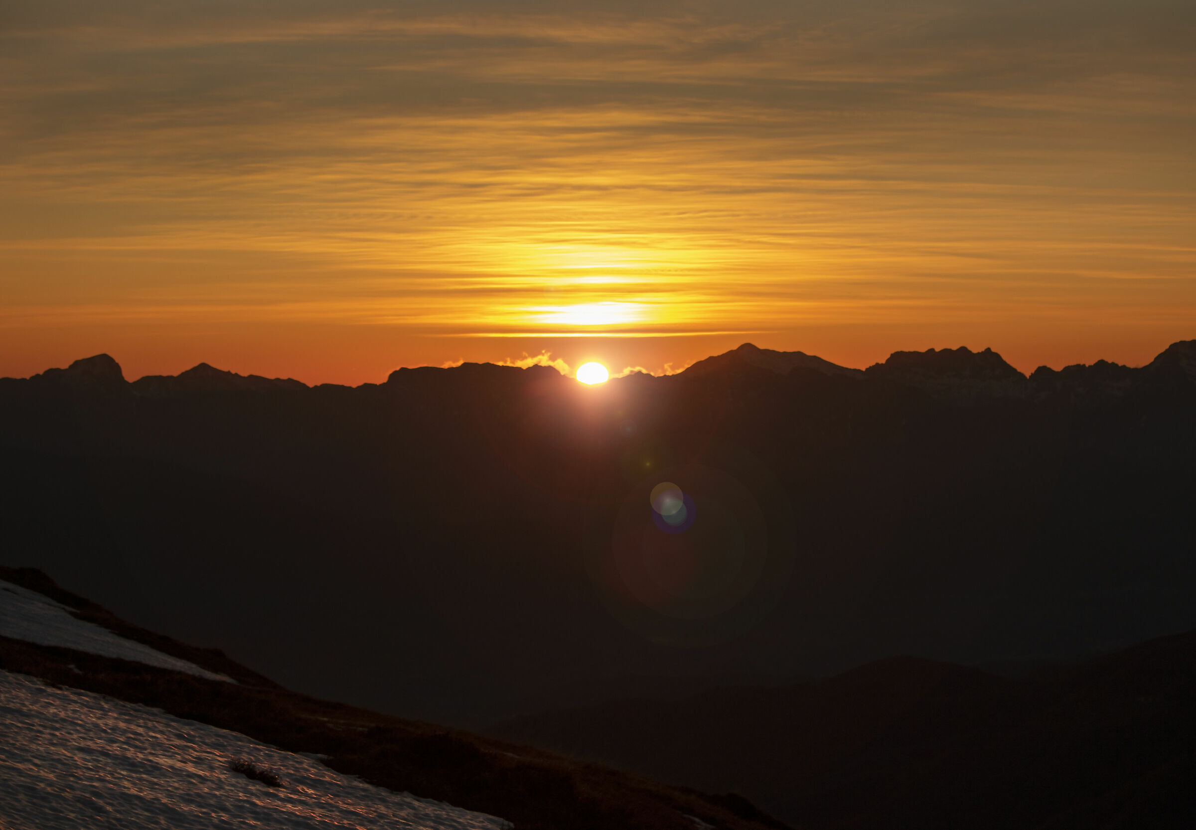 Sunset in the mountains