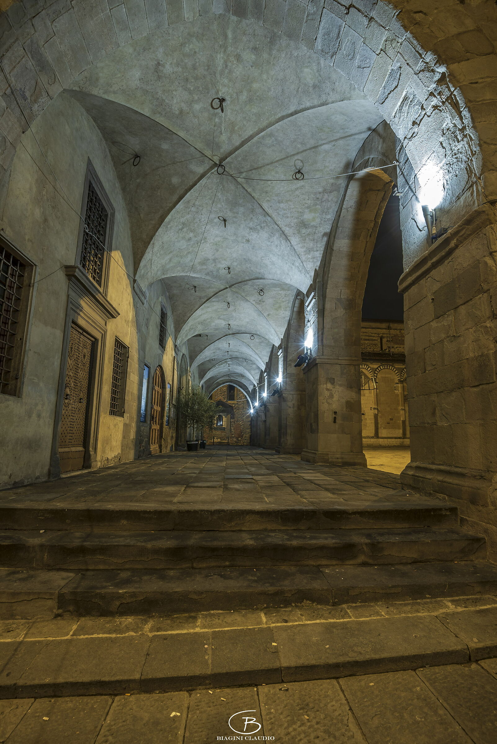 Under the loggia of the Palace of the Elders