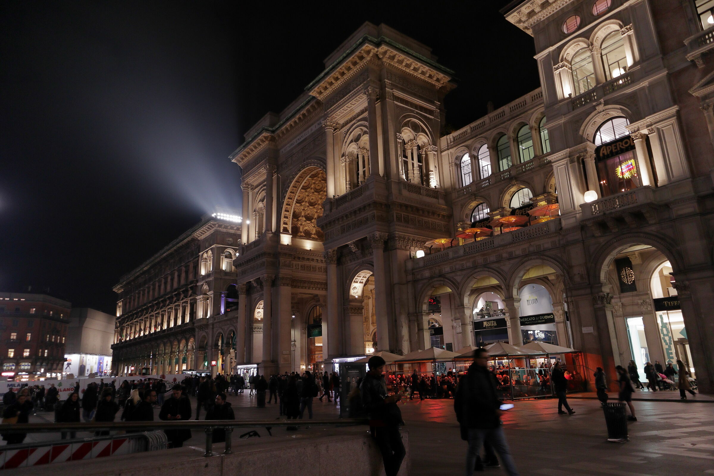 Facade of the Galleria Vittorio Emanuele II in Milan