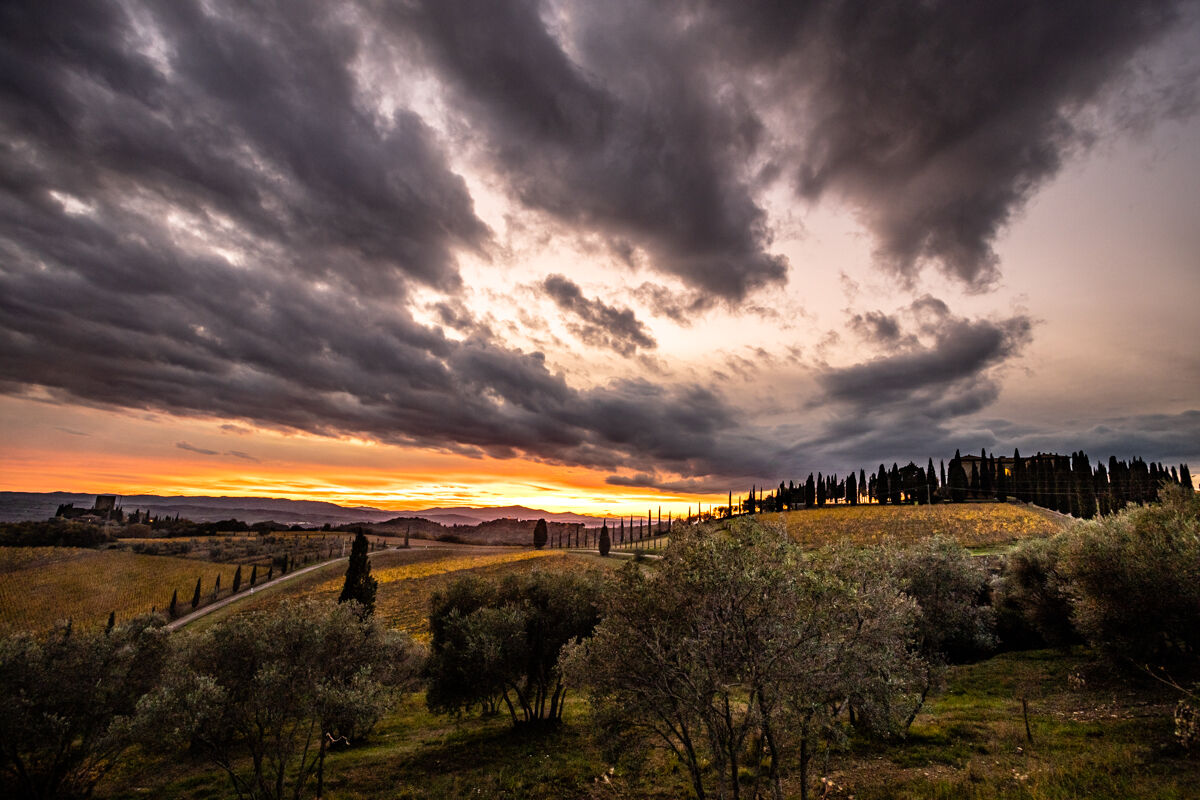 Sunset to montalcino