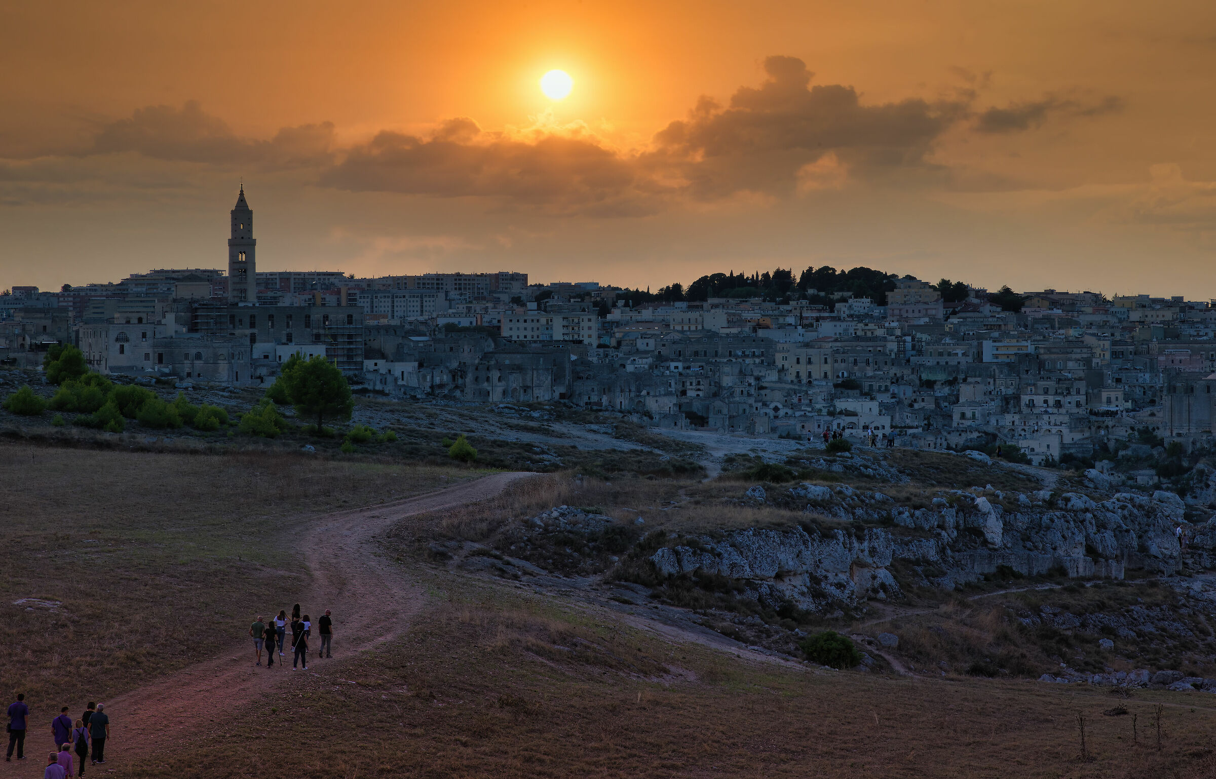 Tramonto di Matera dalle chiesi rupestri
