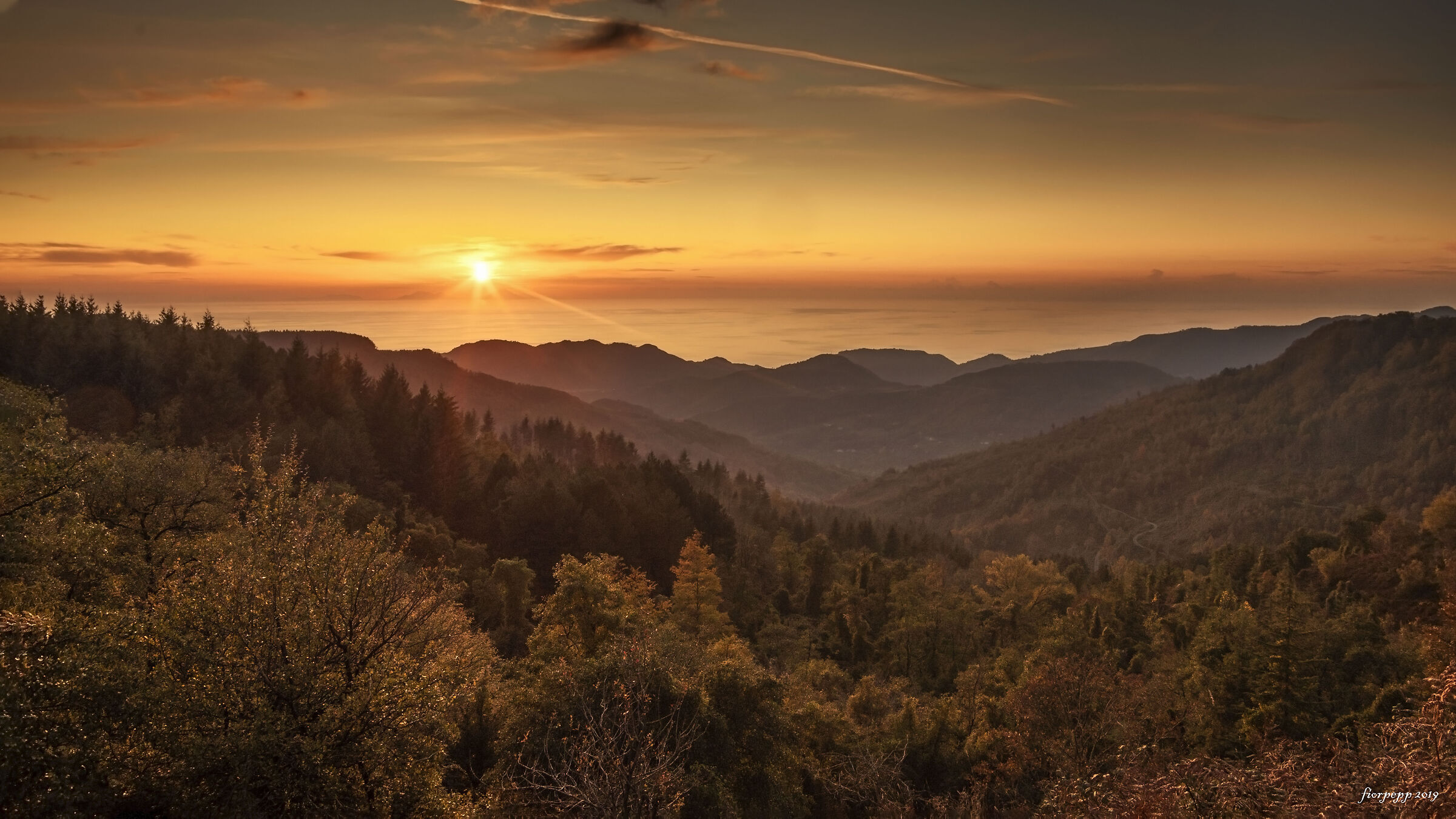 Autumn Sea and Mountains