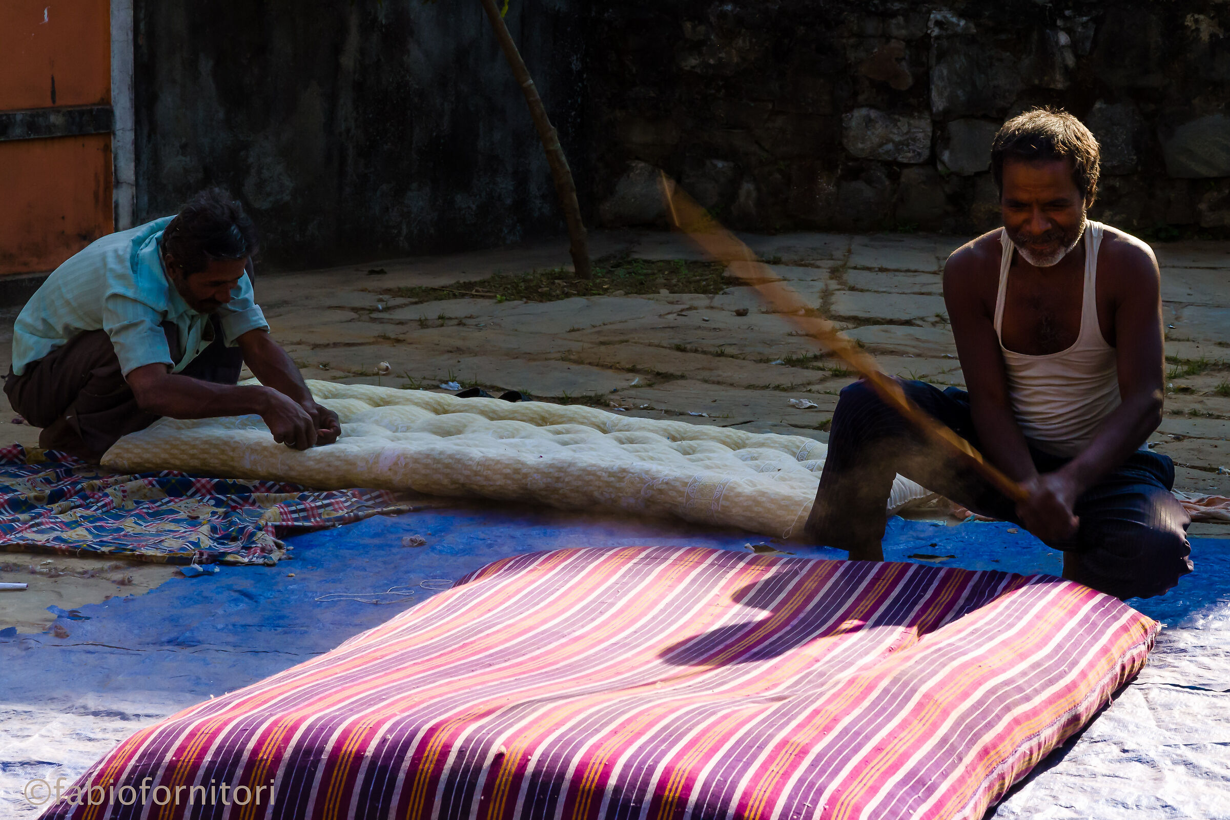 Old Pokhara,  Street mattress men , Nepal 2010
