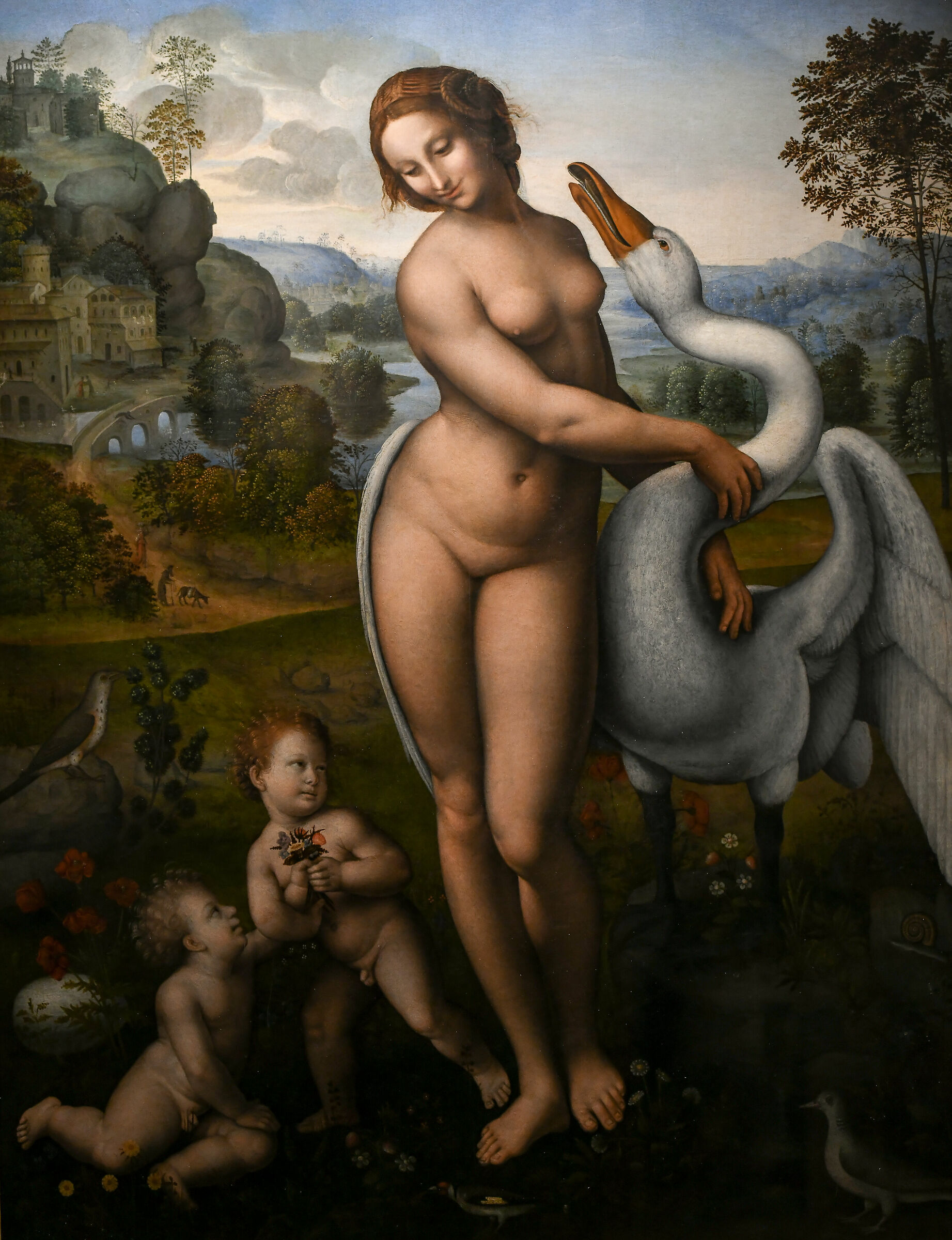 Leonardo at Villa Farnesina in Rome-"Leda and the Swan"