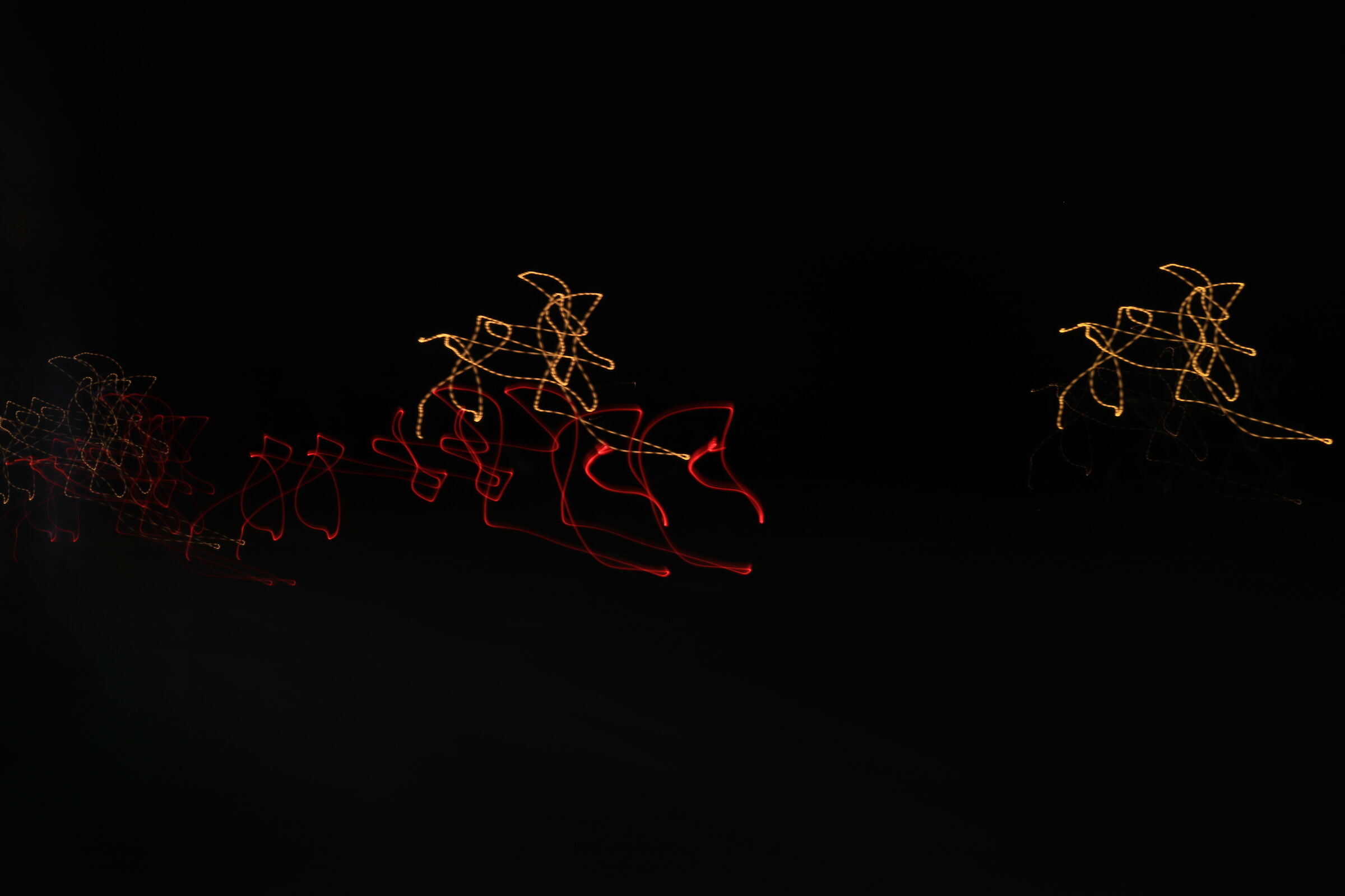 Santa Claus and his reindeer