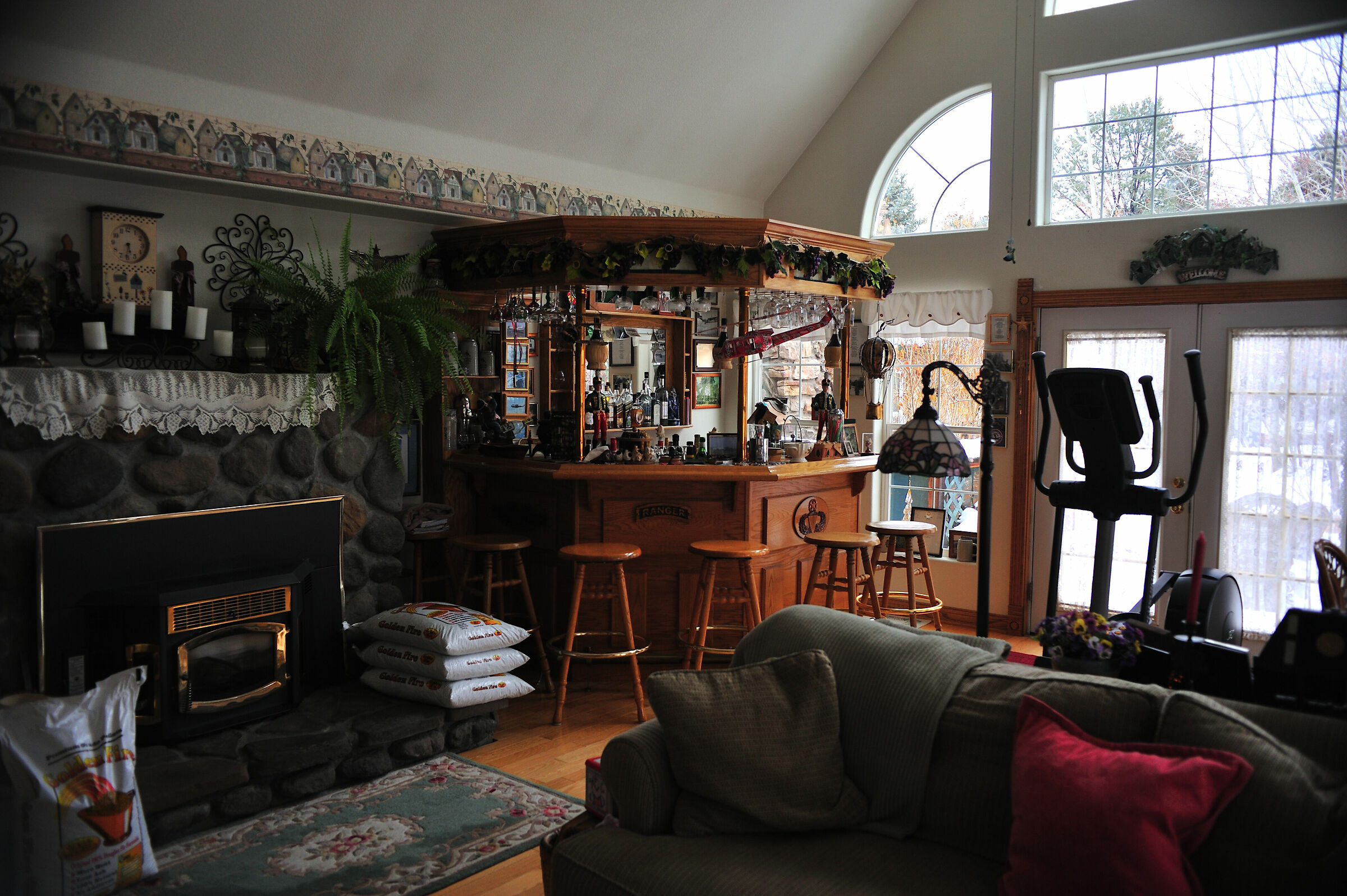 Room with view of snow