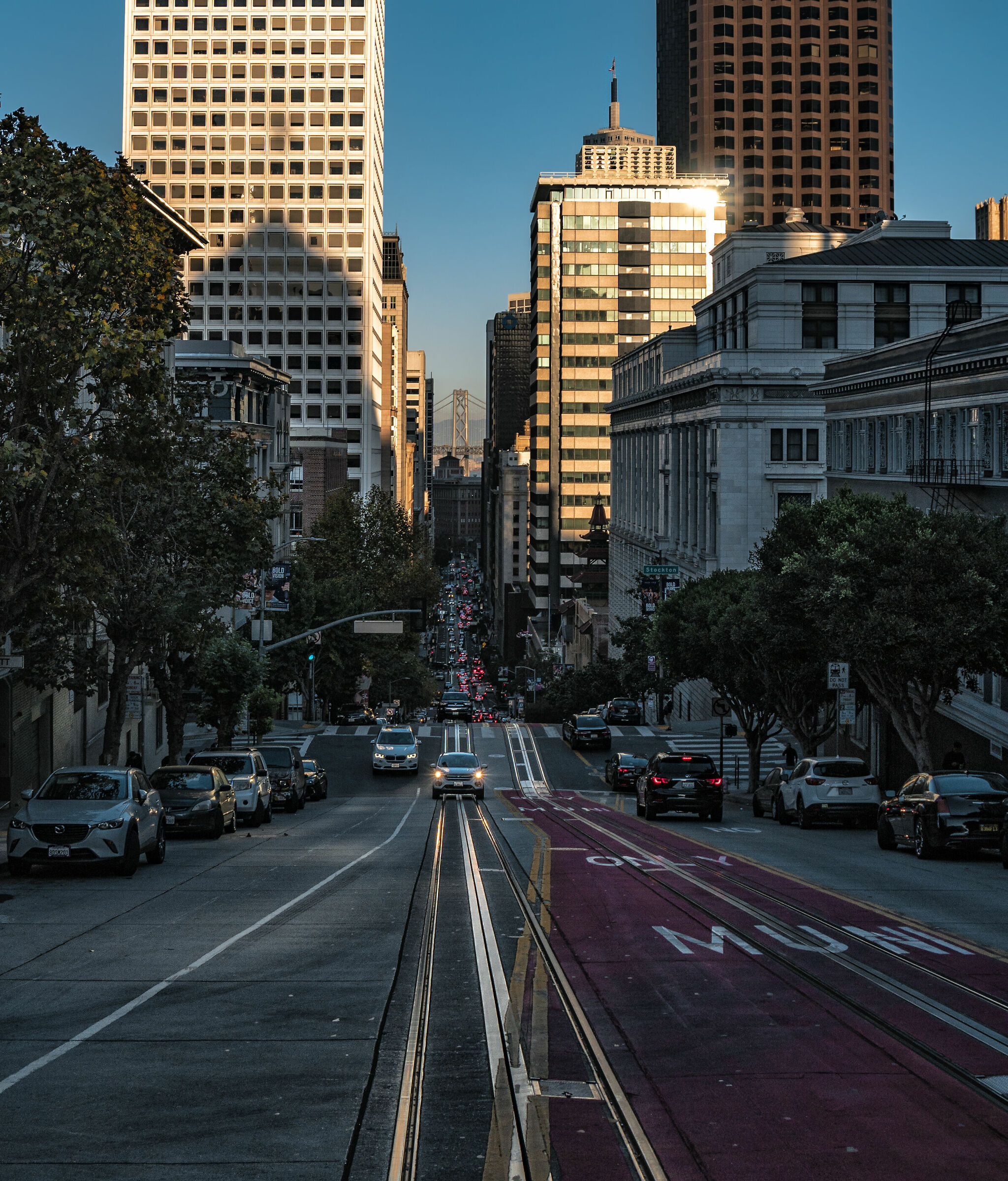 California Street - Bay bridge view 2