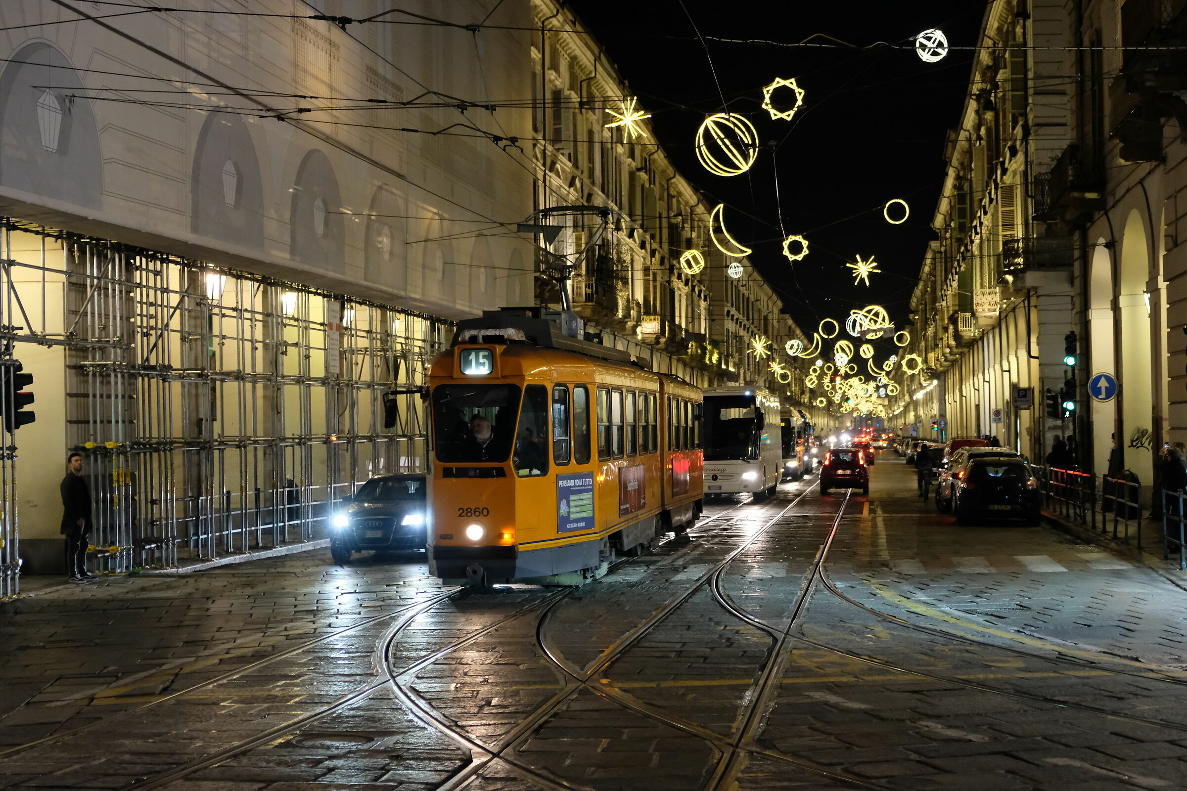 Artist's lights in Via Po - Turin