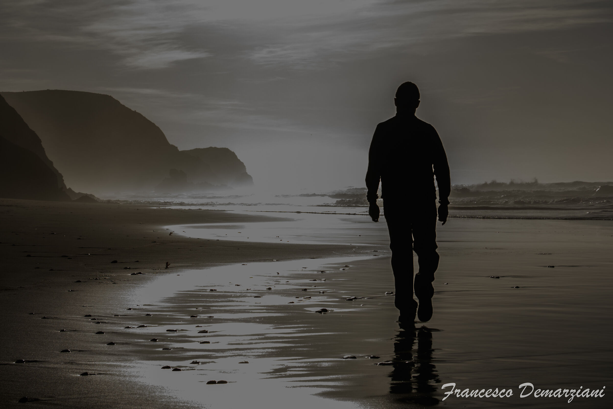 Controluce sulla spiaggia