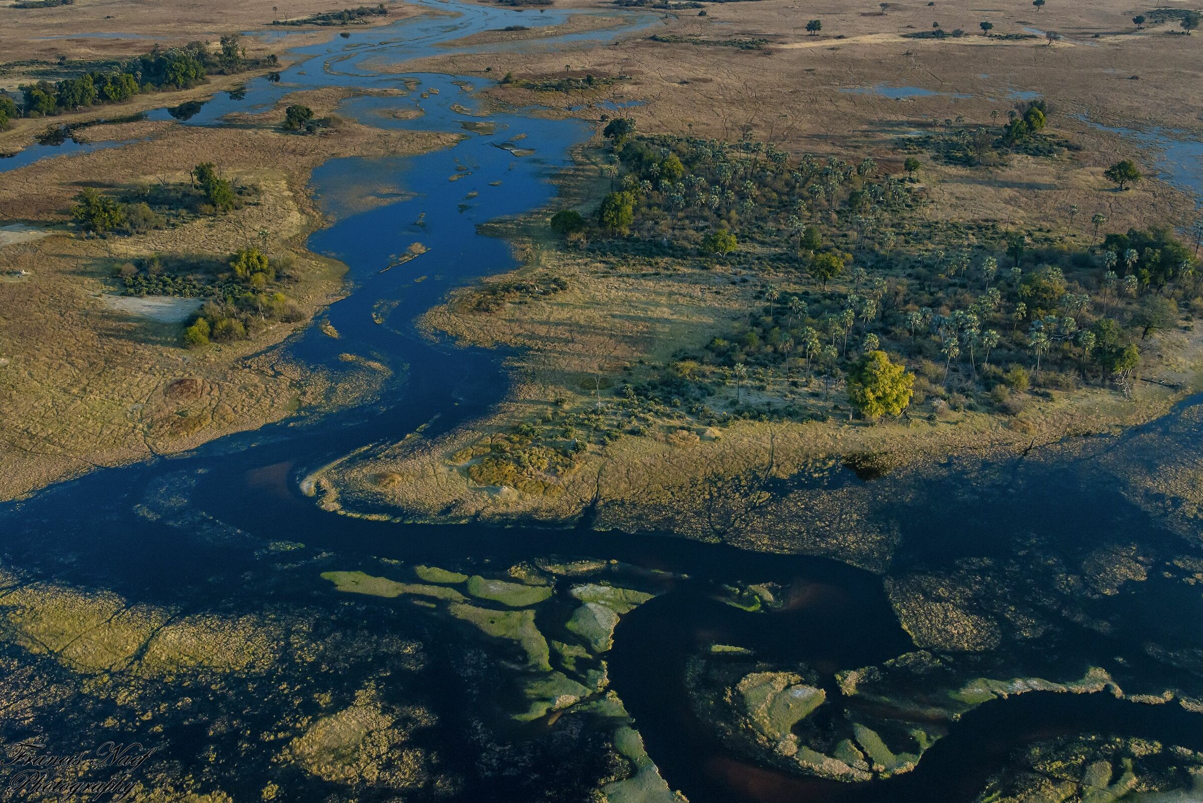 Flying over Okavango
