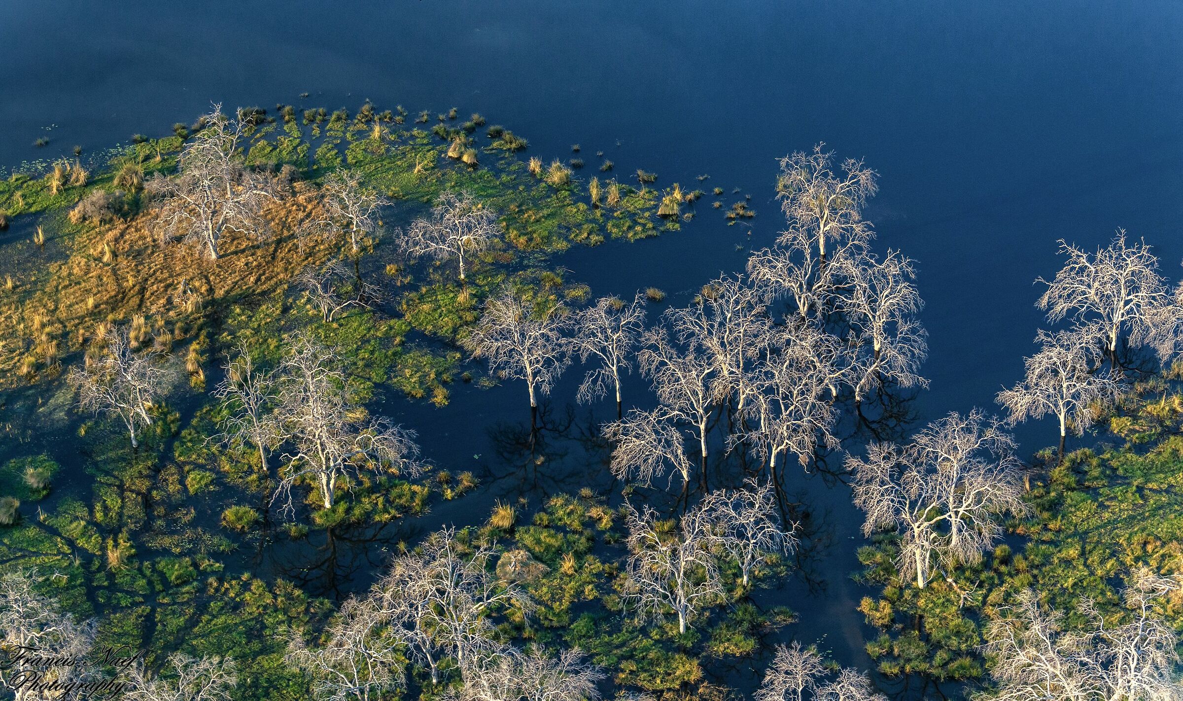 Flying over Okavango