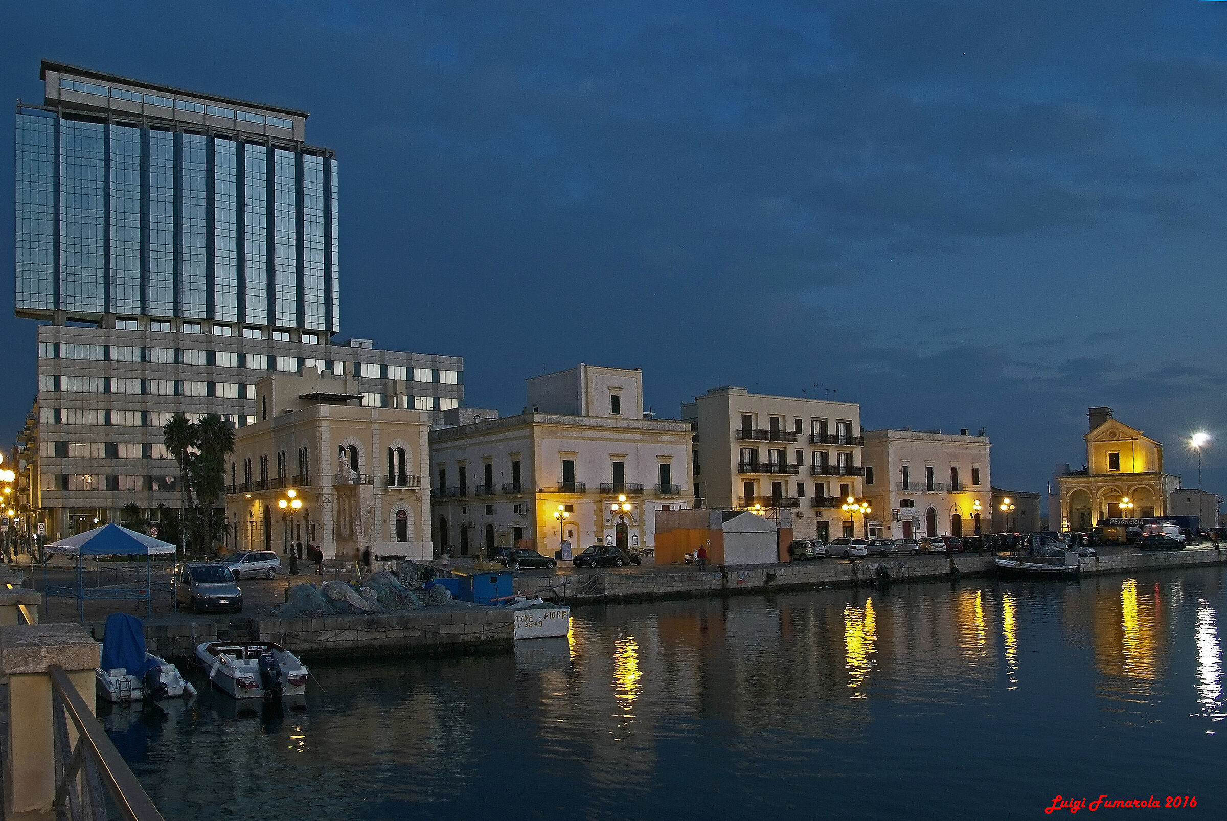 In the late evening.