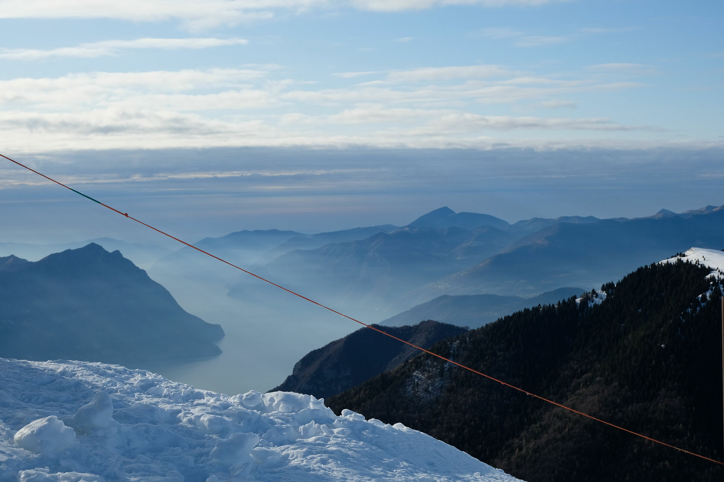 Lake iseo from Cima Pora, Castion of Presolana