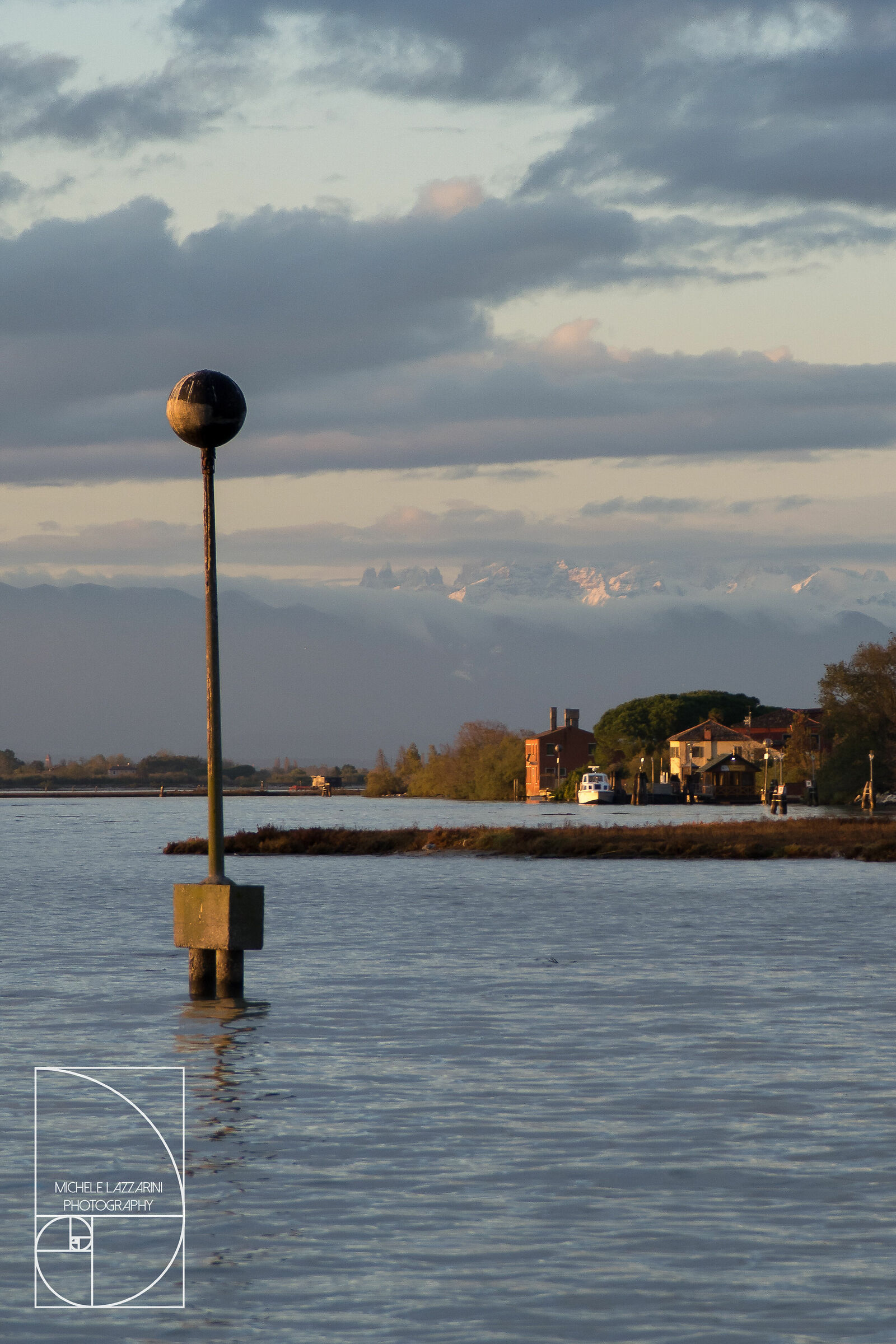 Sunset in the lagoon