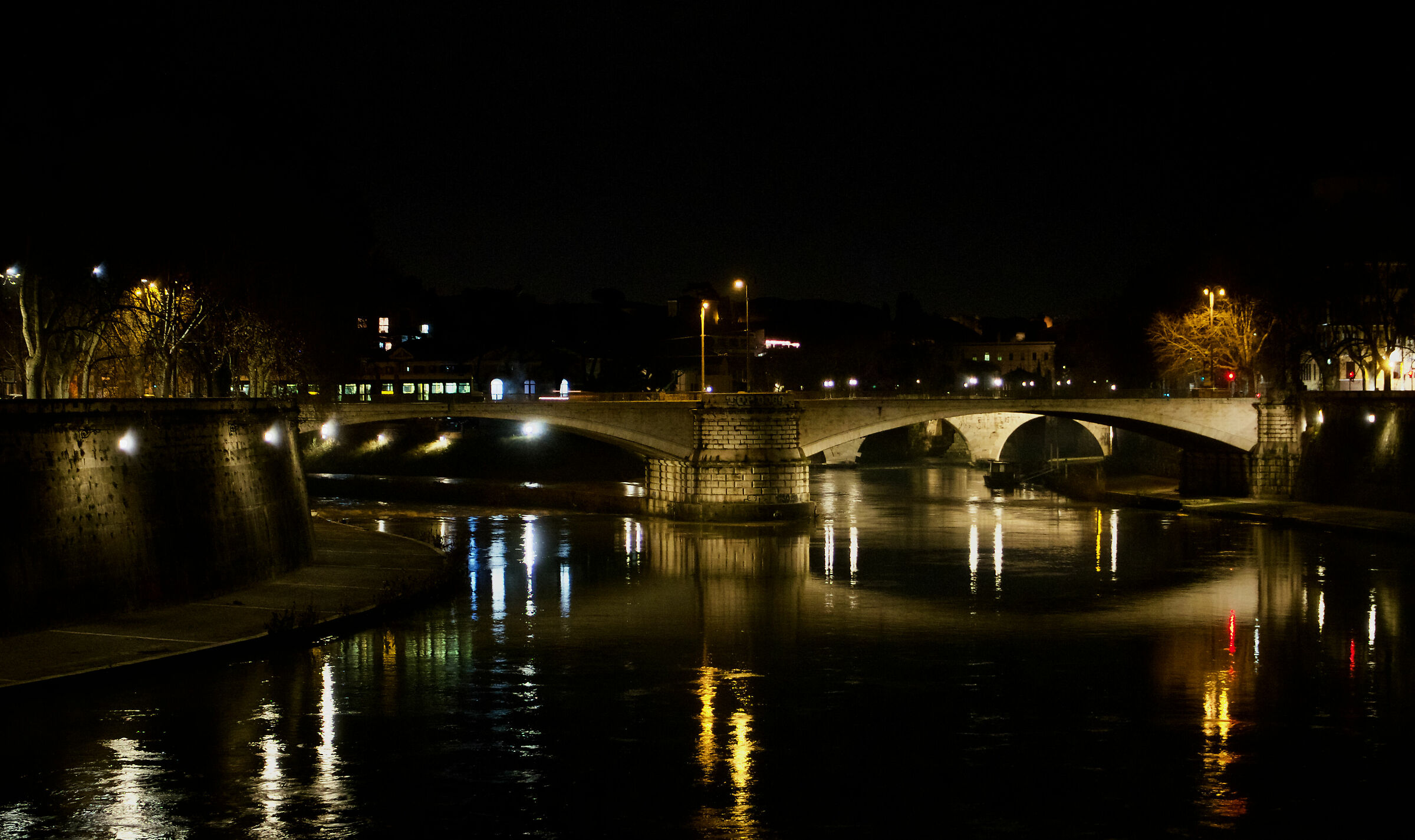 Bridges of Rome at night